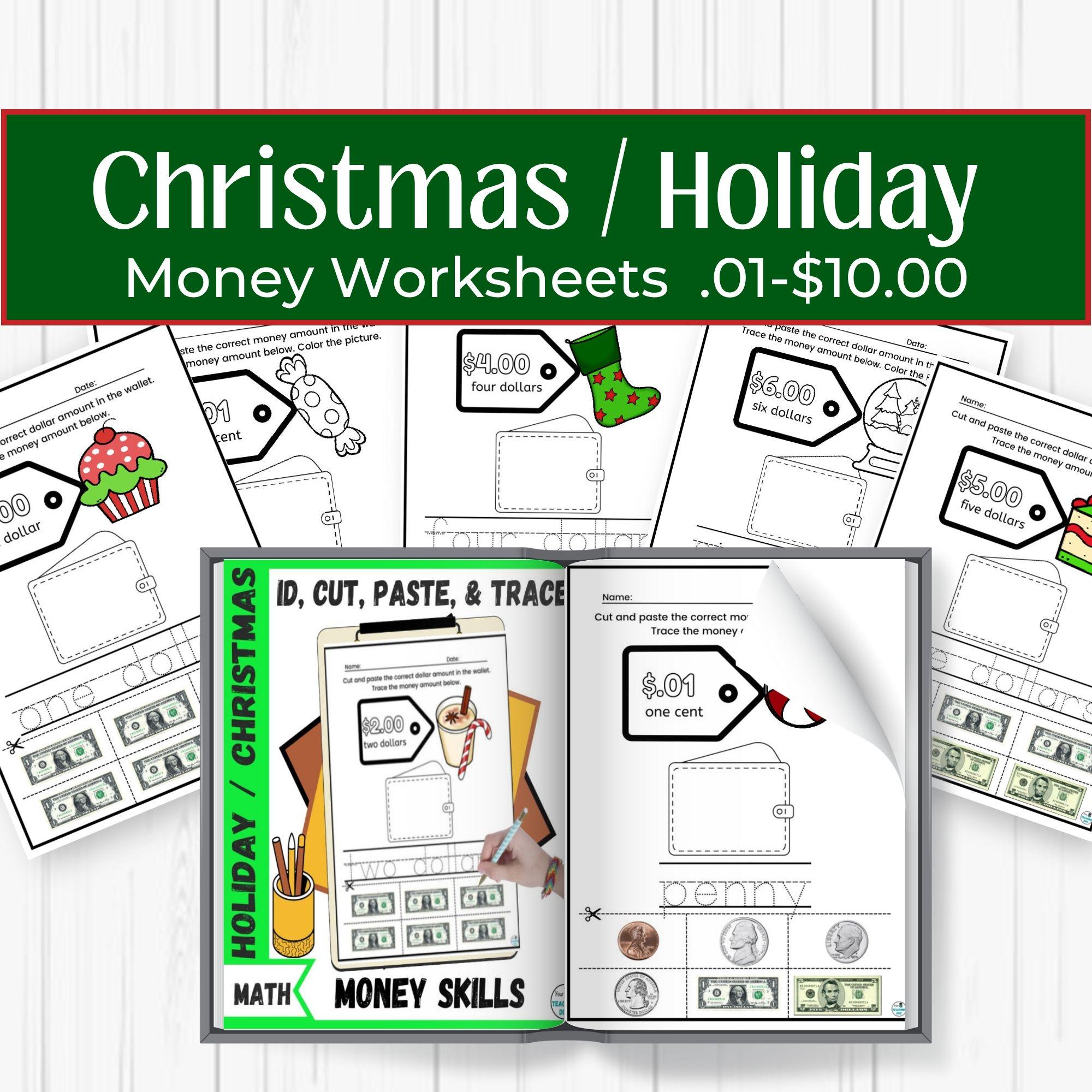 Christmas Money Worksheets Counting Christmas Money Worksheets Counting
