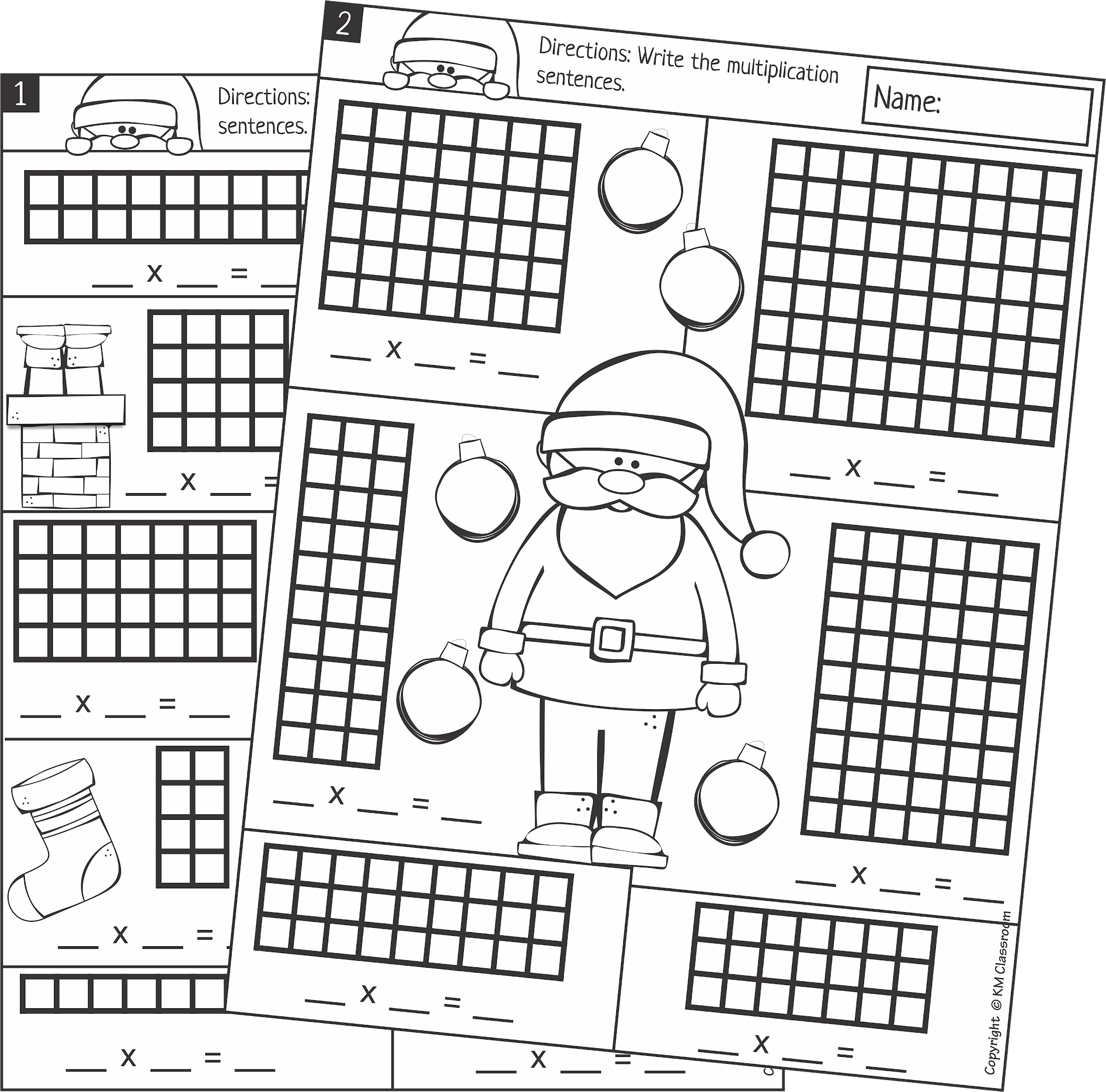 Christmas Multiplication Worksheets