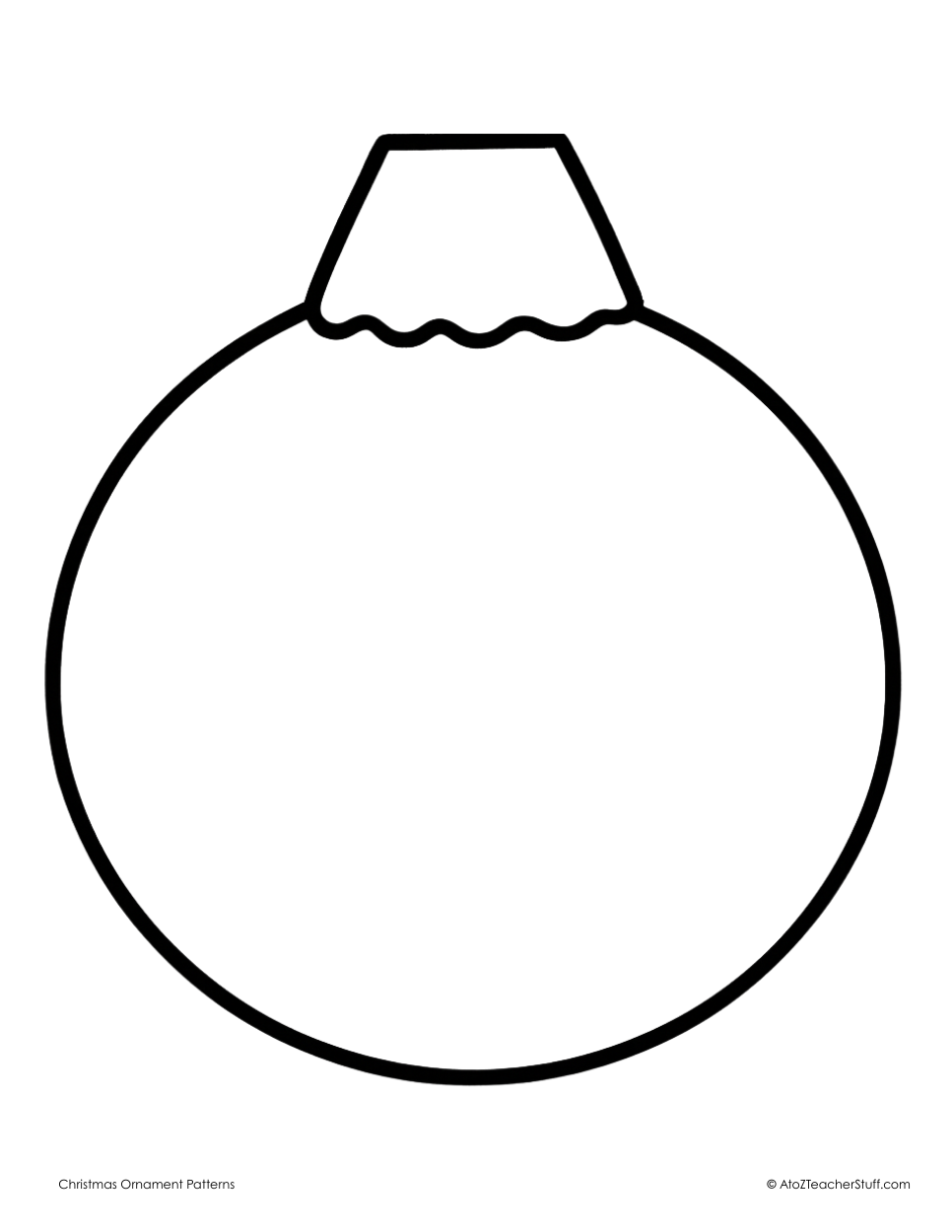 Christmas Ornament Outline Template Pattern Or Coloring Page Christmas Ornament Outline Template Pattern Or Coloring Page