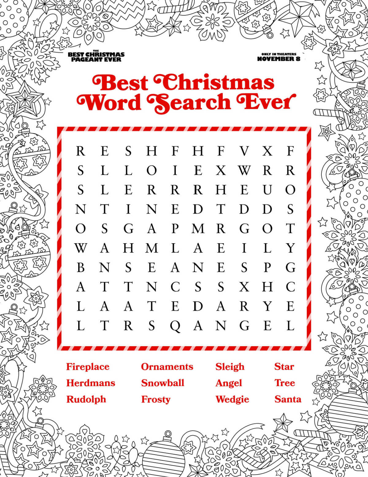 Christmas Pageant Word Search Christmas Pageant Word Search