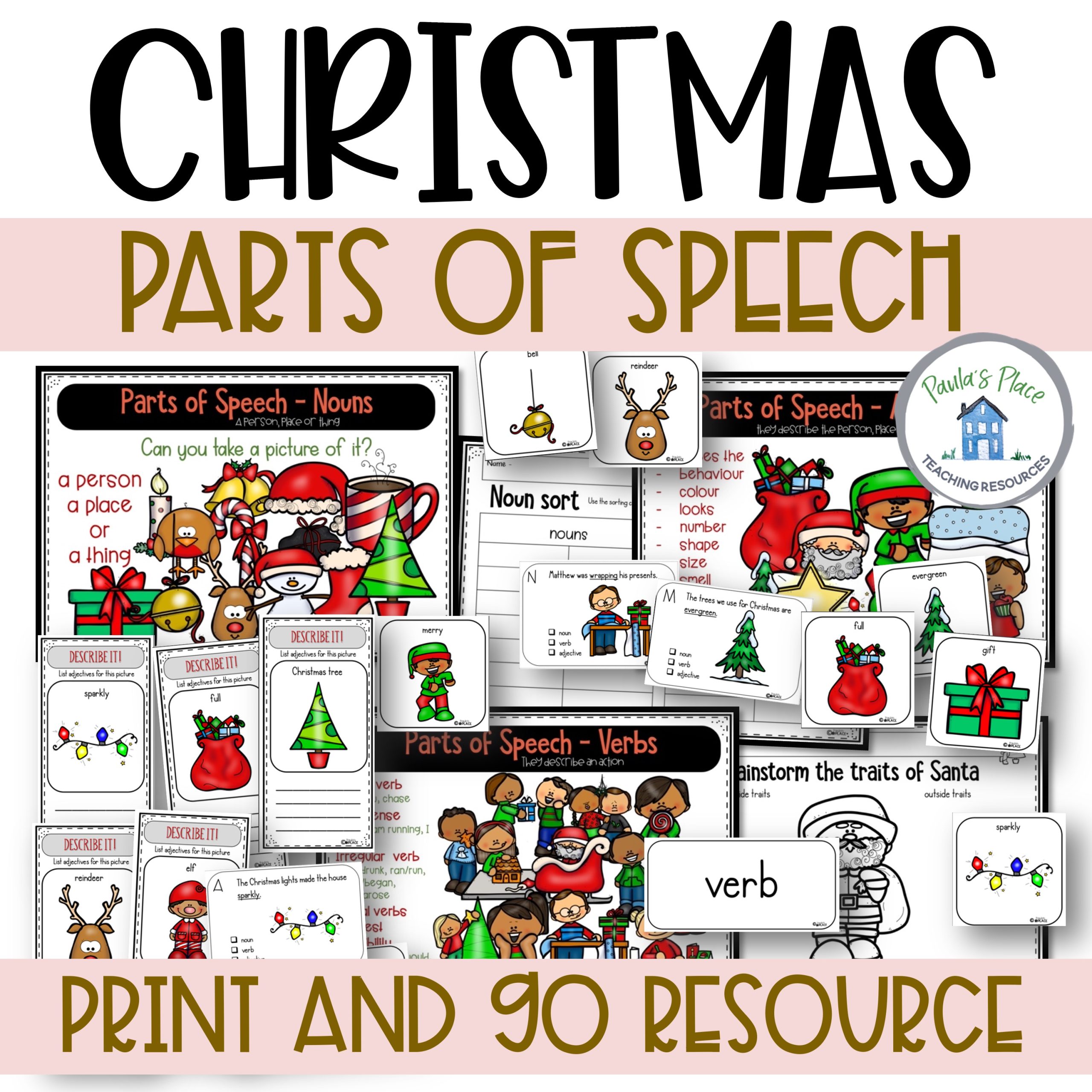 Christmas Parts Of Speech Activities