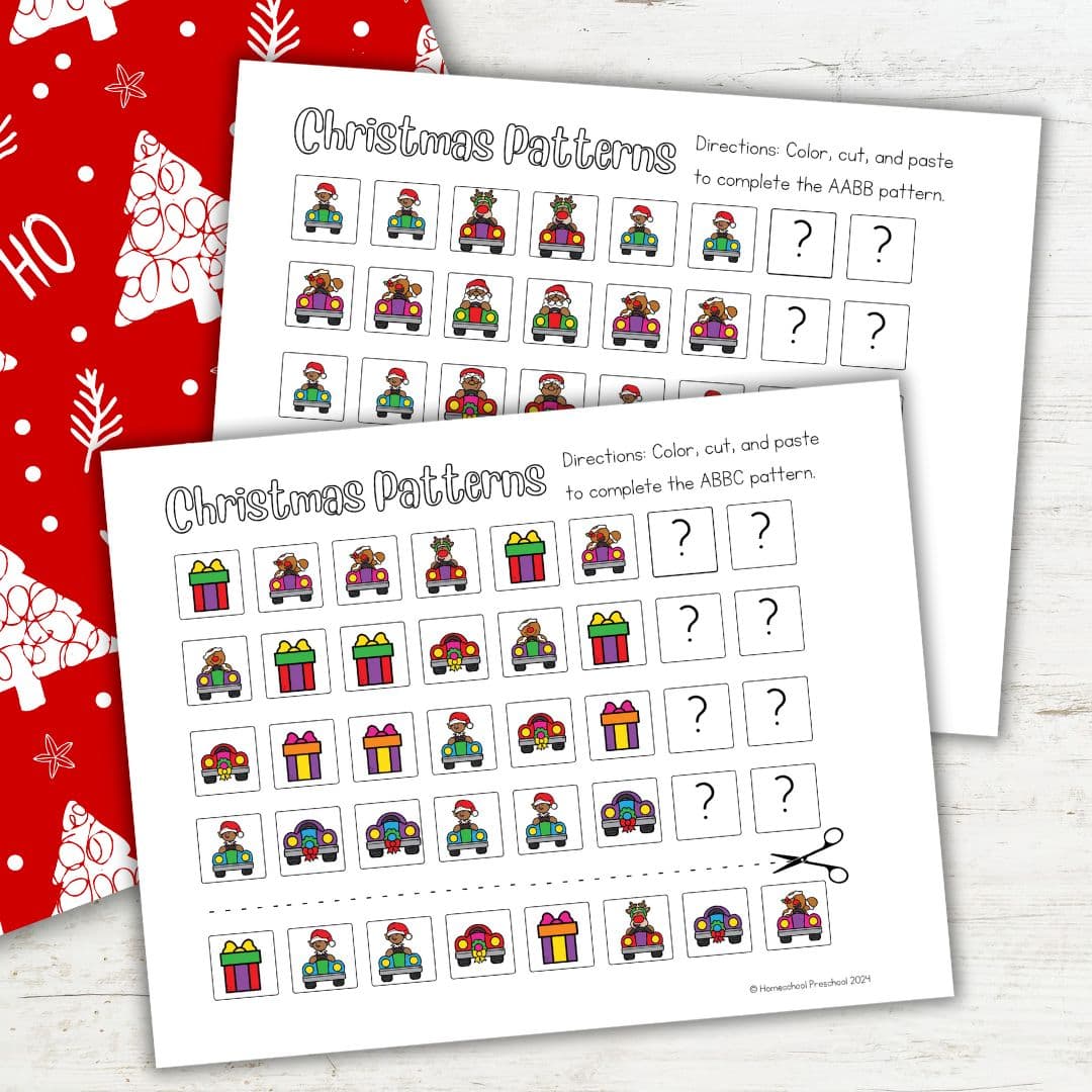 christmas pattern worksheets preschoolers christmas pattern worksheets preschoolers