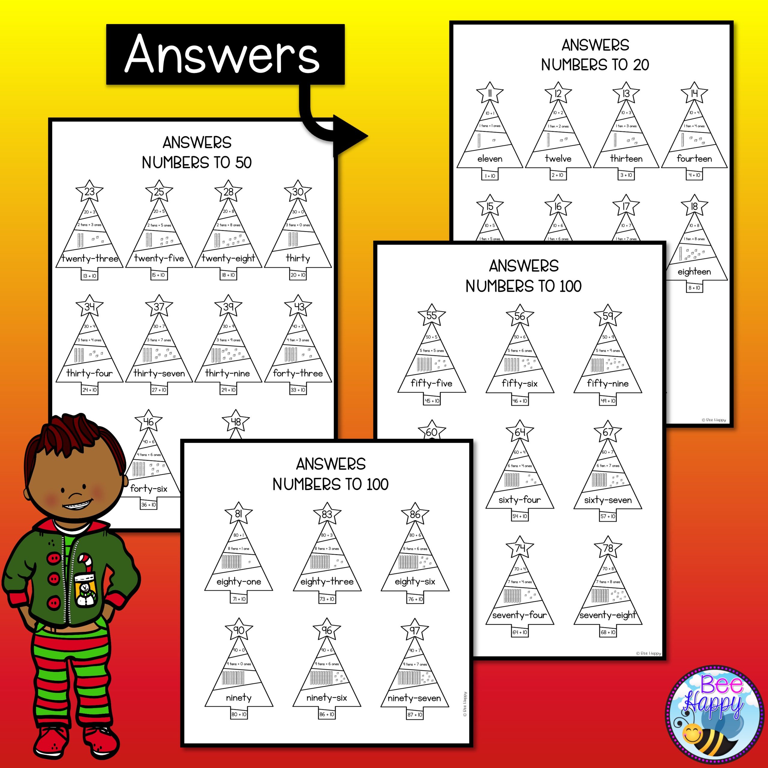 Christmas Place Value Puzzles Numbers To 99 Christmas Place Value Puzzles Numbers To 99
