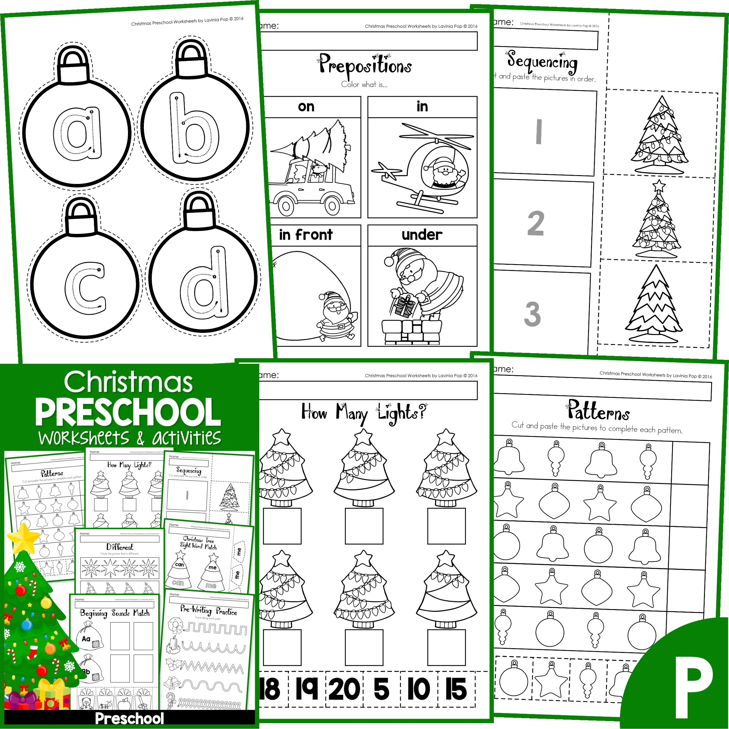 Christmas Preschool Worksheets And Activities No Prep Christmas Preschool Worksheets And Activities No Prep