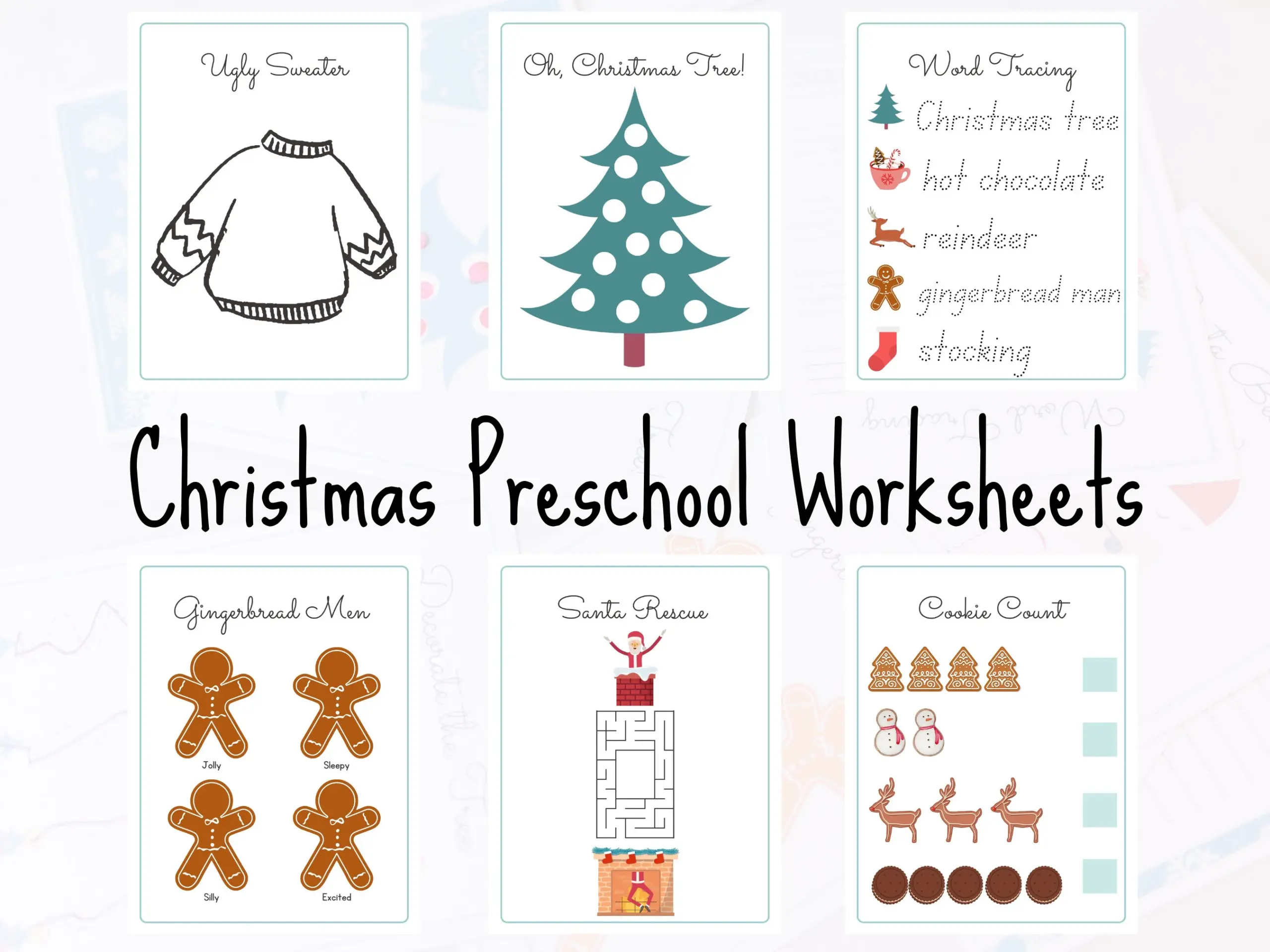 Christmas Printable Workbook Santa