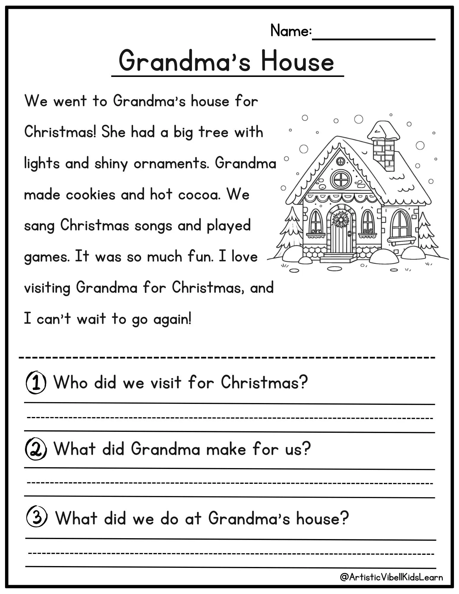Christmas Reading Comprehension Christmas Reading Comprehension
