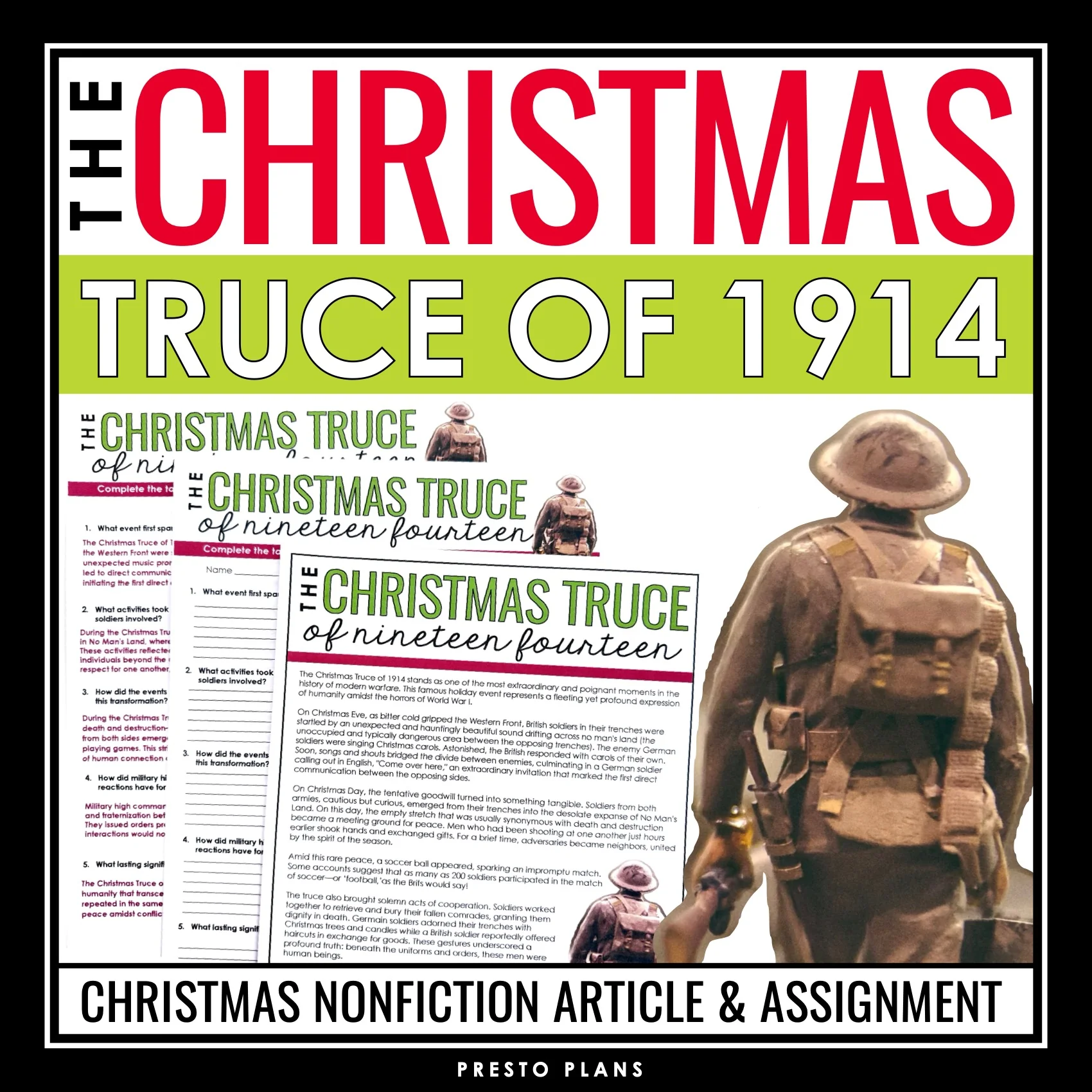 Christmas Reading Comprehension Christmas Truce Of 1914 Article Assignment Christmas Reading Comprehension Christmas Truce Of 1914 Article Assignment