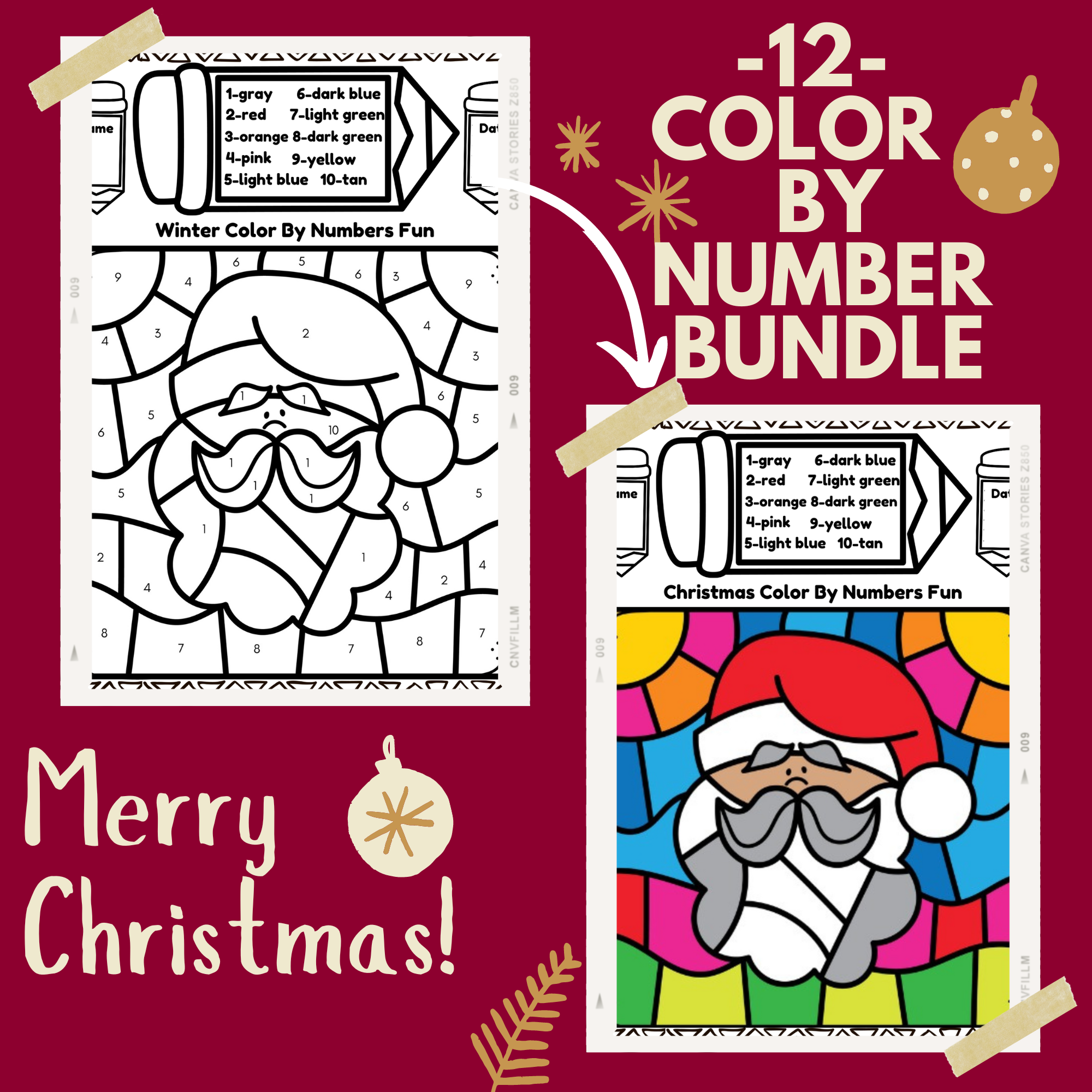 Christmas Science Winter Activity Color By Number Winter Science Worksheet