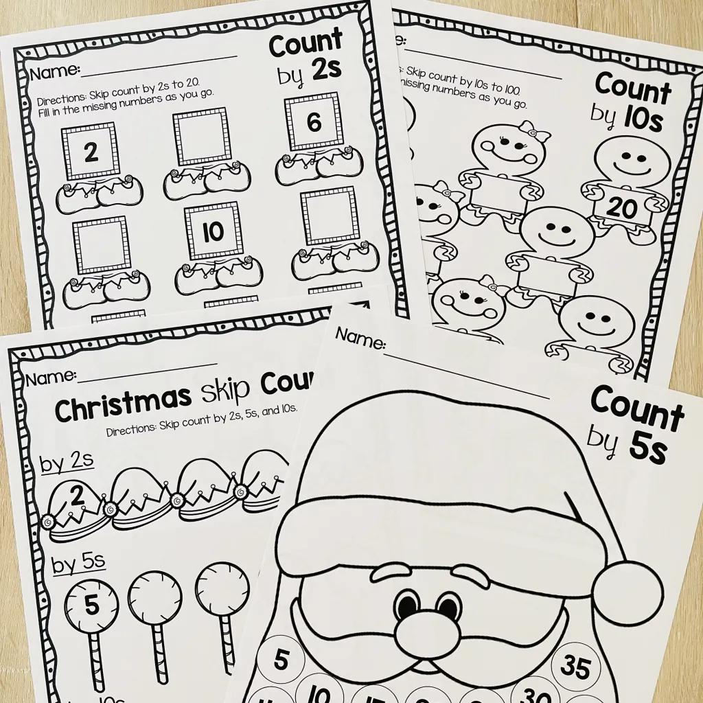 Christmas Skip Counting Activities