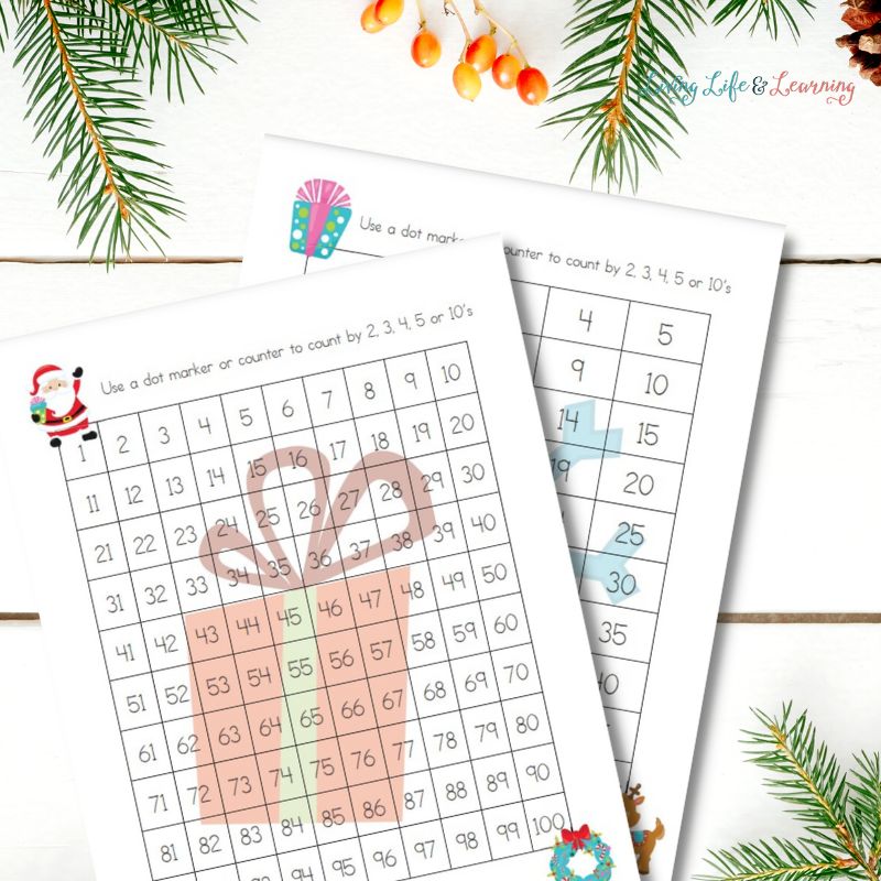 Christmas Skip Counting Worksheets