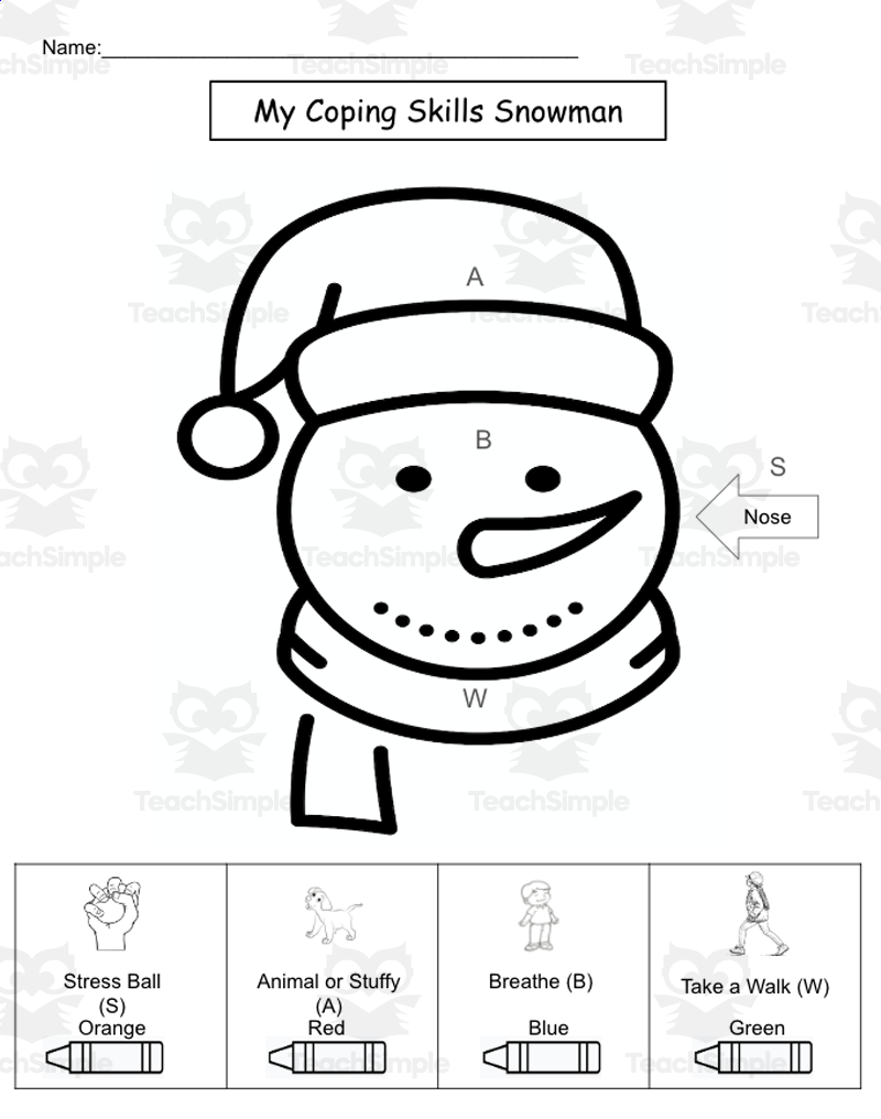 Christmas Themed Coping Skills Sel Coloring Pages Christmas Themed Coping Skills Sel Coloring Pages