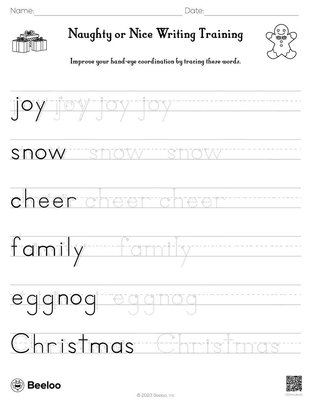 Christmas Tracing Christmas Tracing