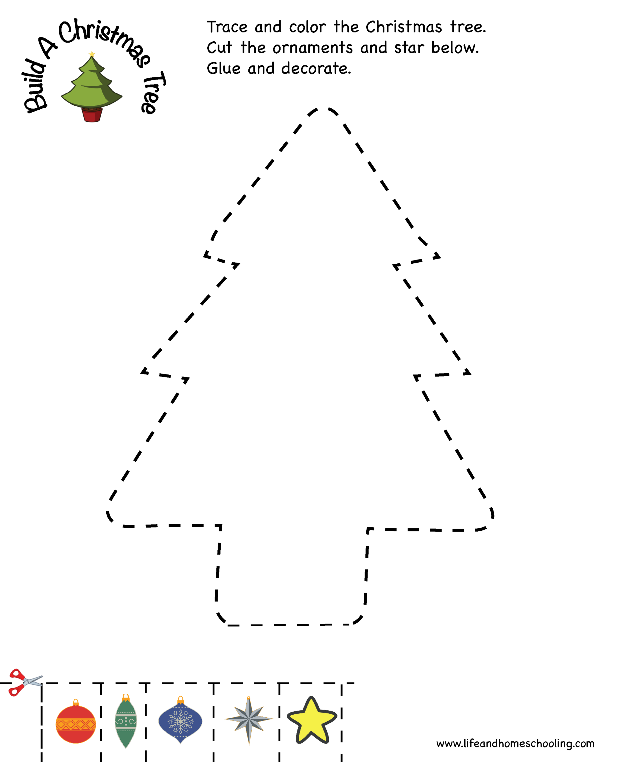 Christmas Tracing Printable Activity Christmas Tracing Printable Activity