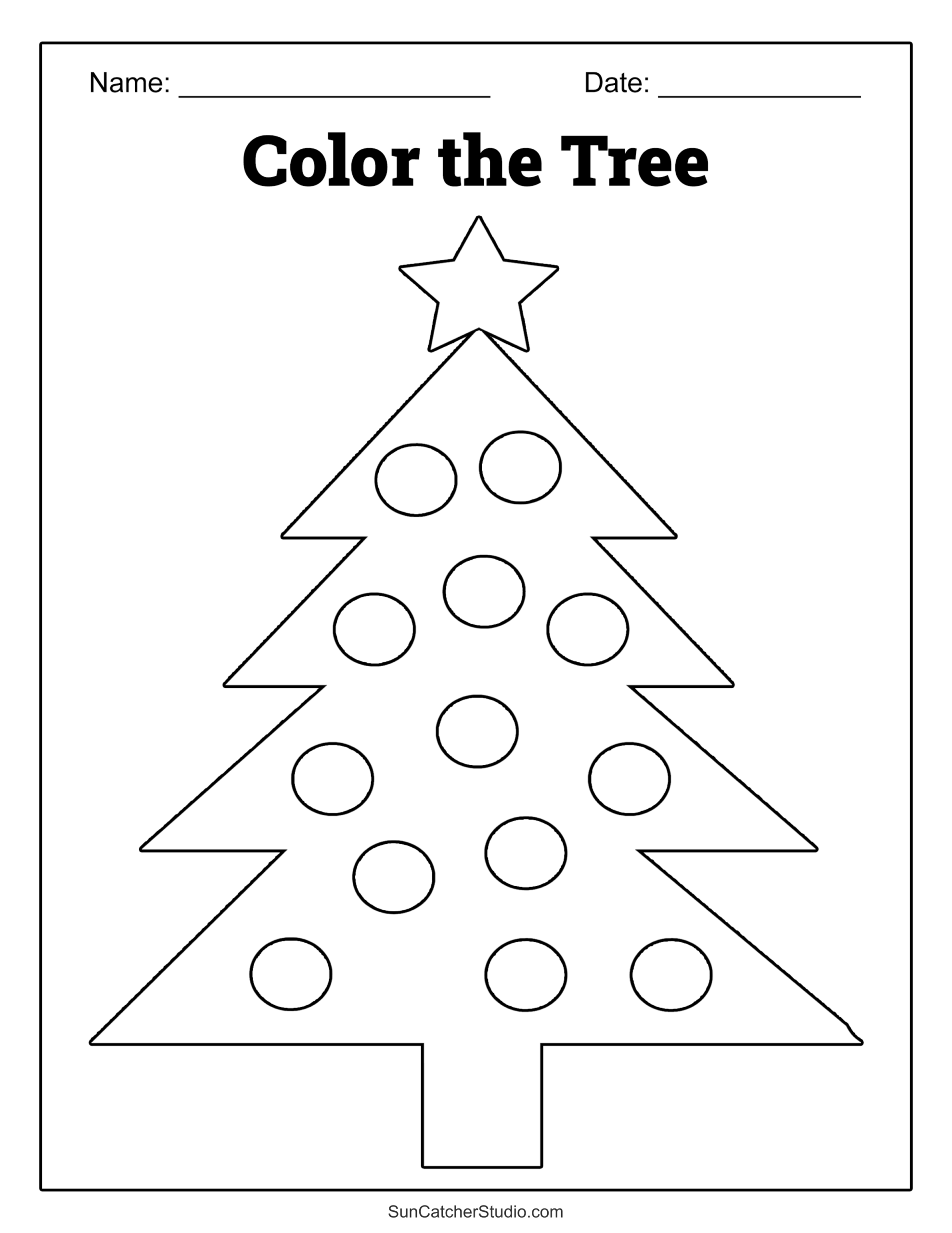 christmas tree color worksheet christmas tree color worksheet