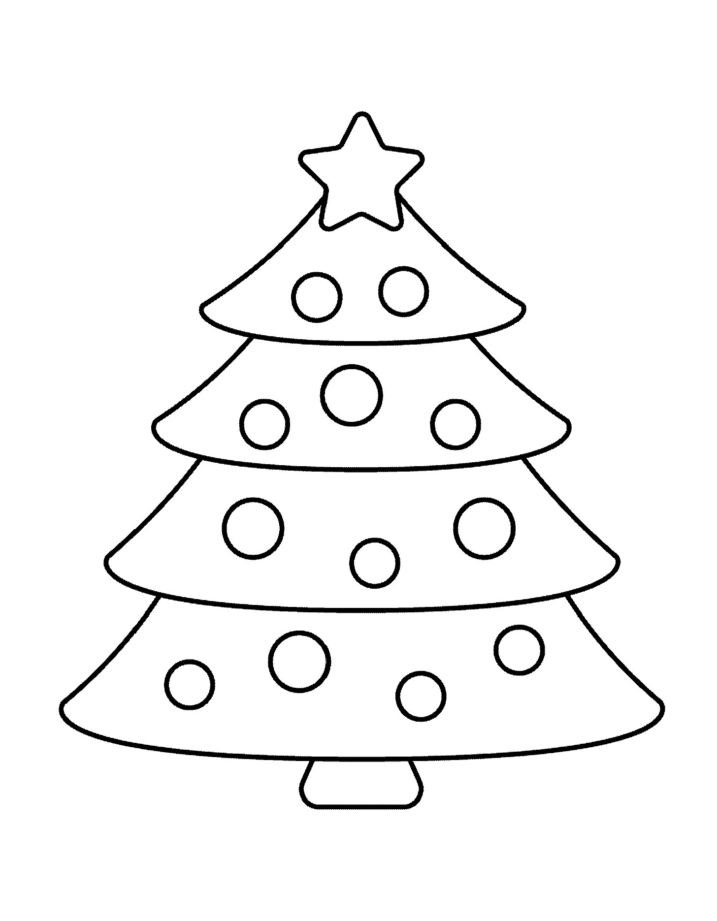 Christmas Tree Coloring Page