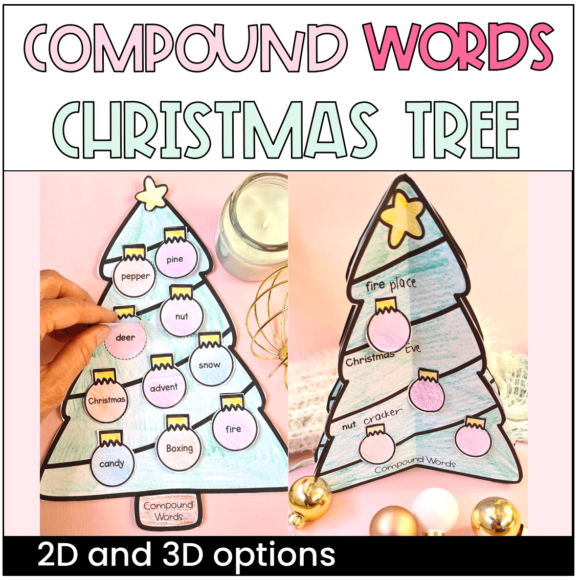 Christmas Tree Compound Words Craft