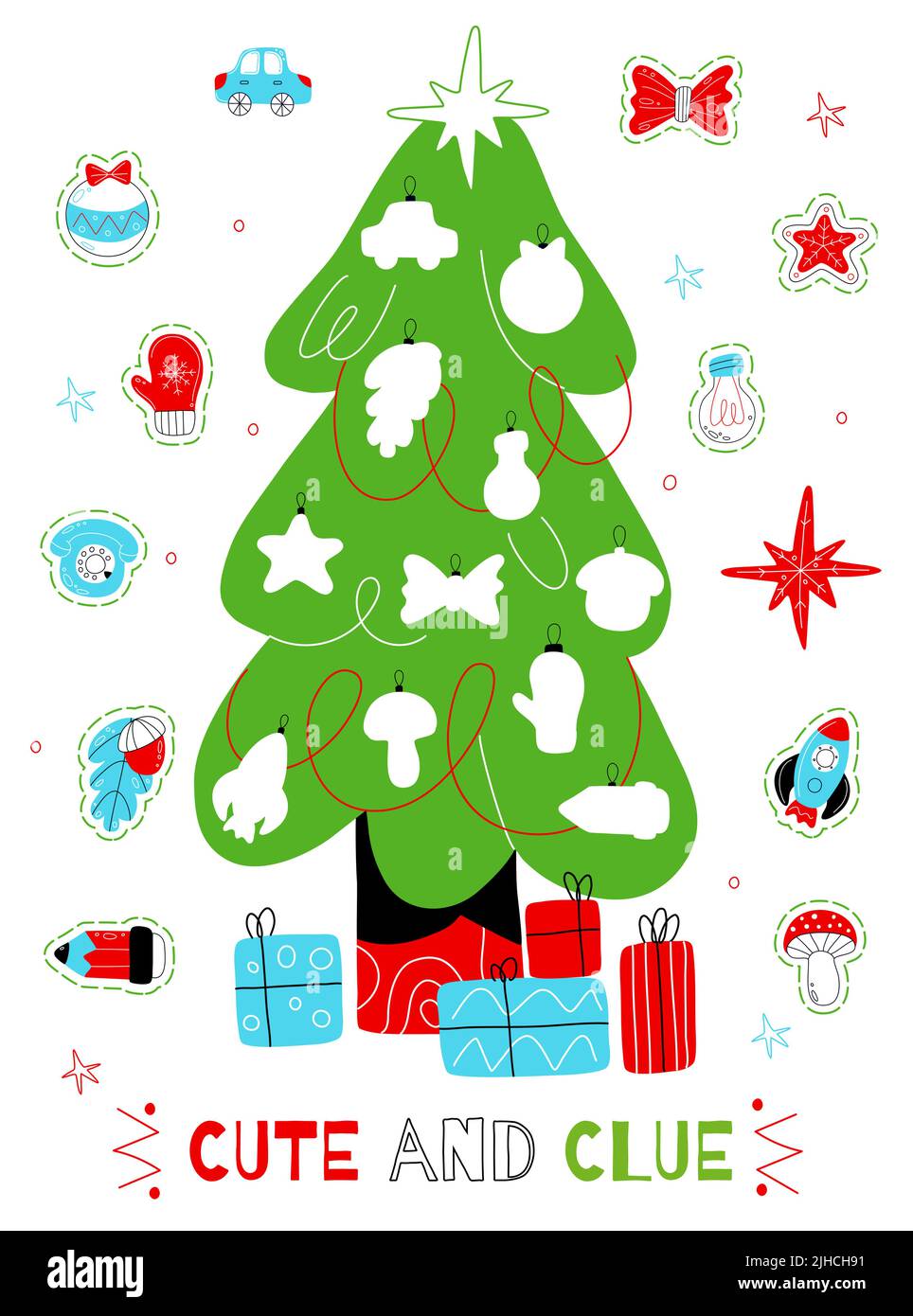 Christmas Tree Kids Game Childrens Education New Year Toys Stickers Tree Decoration Worksheet Template Empty Spaces With Silhouettes Book Page Image475406093 Christmas Tree Kids Game Childrens Education New Year Toys Stickers Tree Decoration Worksheet Template Empty Spaces With Silhouettes Book Page Image475406093