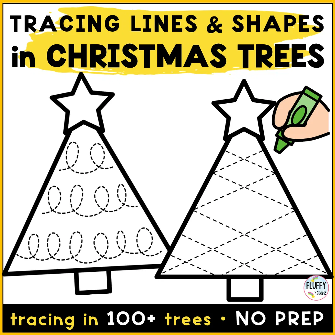Christmas Tree Tracing Printable Pages Christmas Tree Tracing Printable Pages