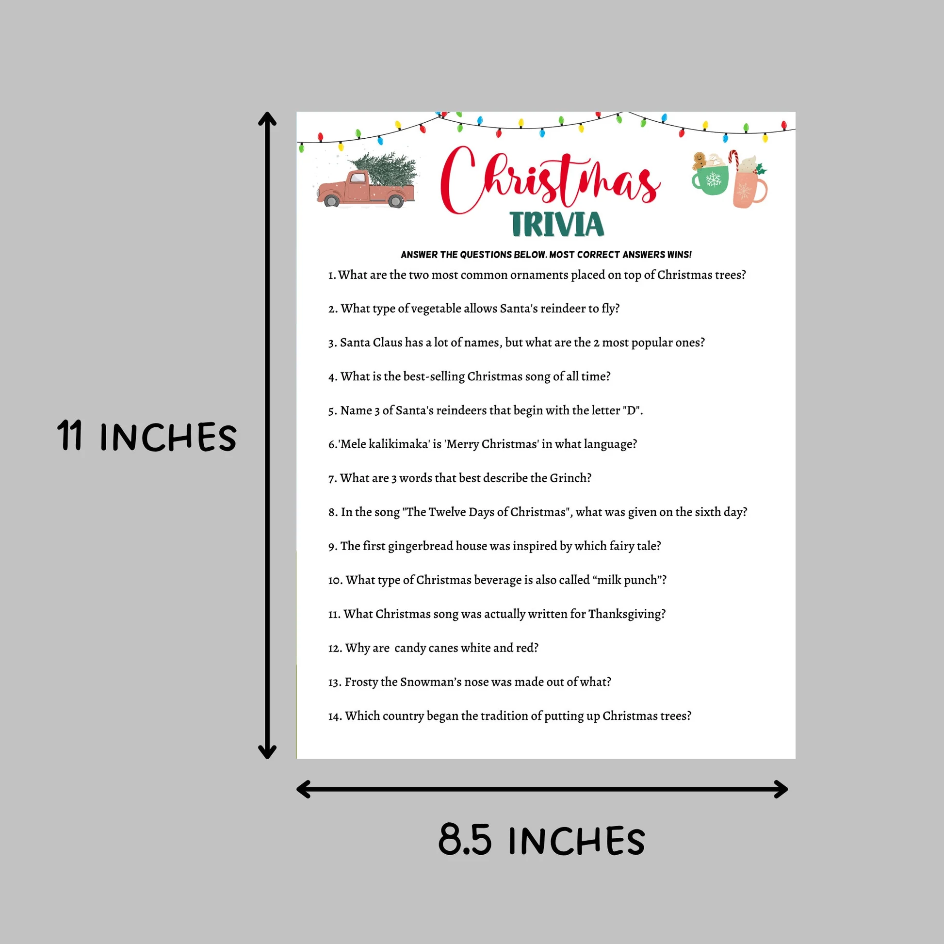 Christmas Trivia Game Printable Fun 10173 Christmas Trivia Game Printable Fun 10173