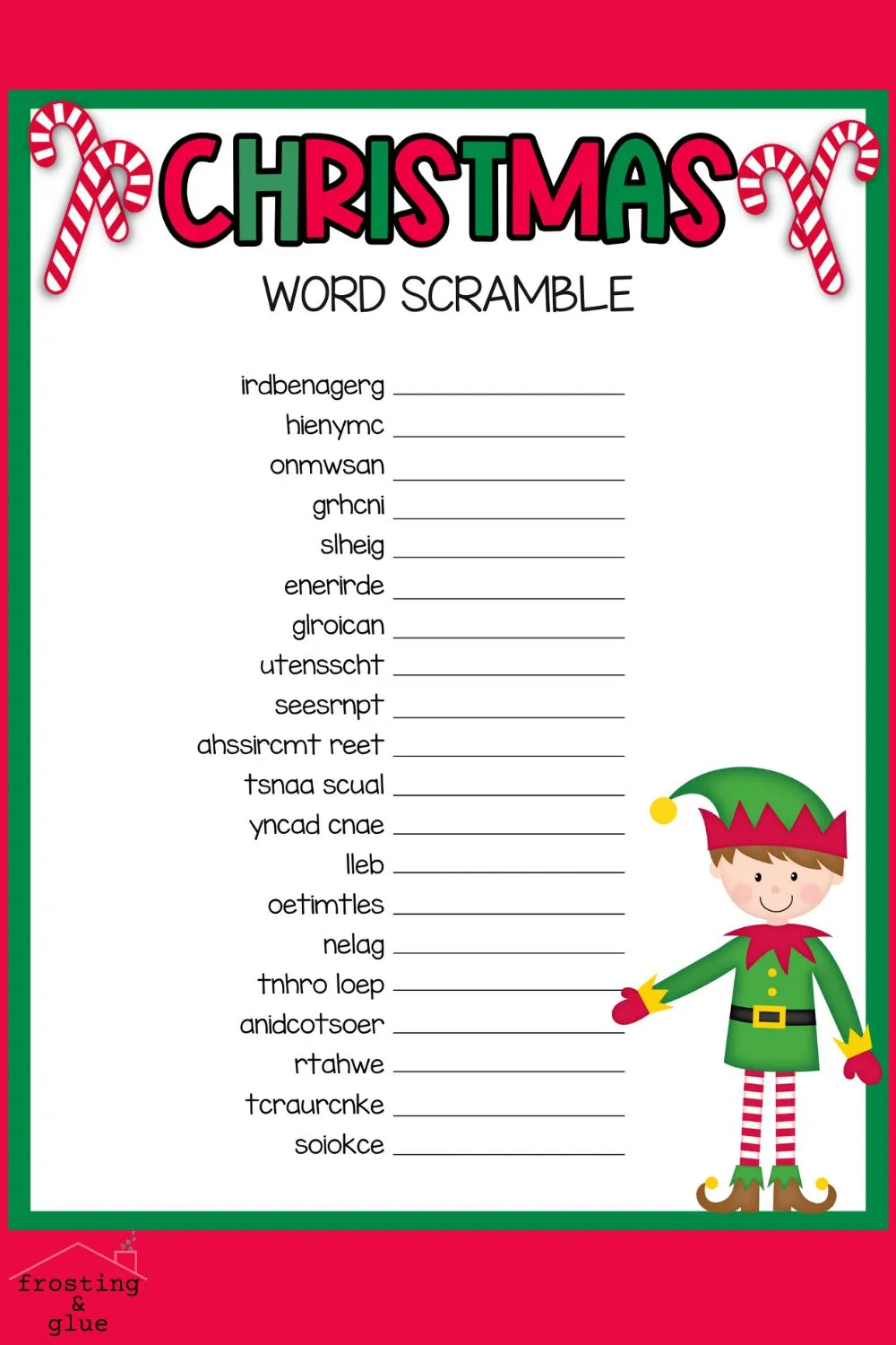 Christmas Word Scramble