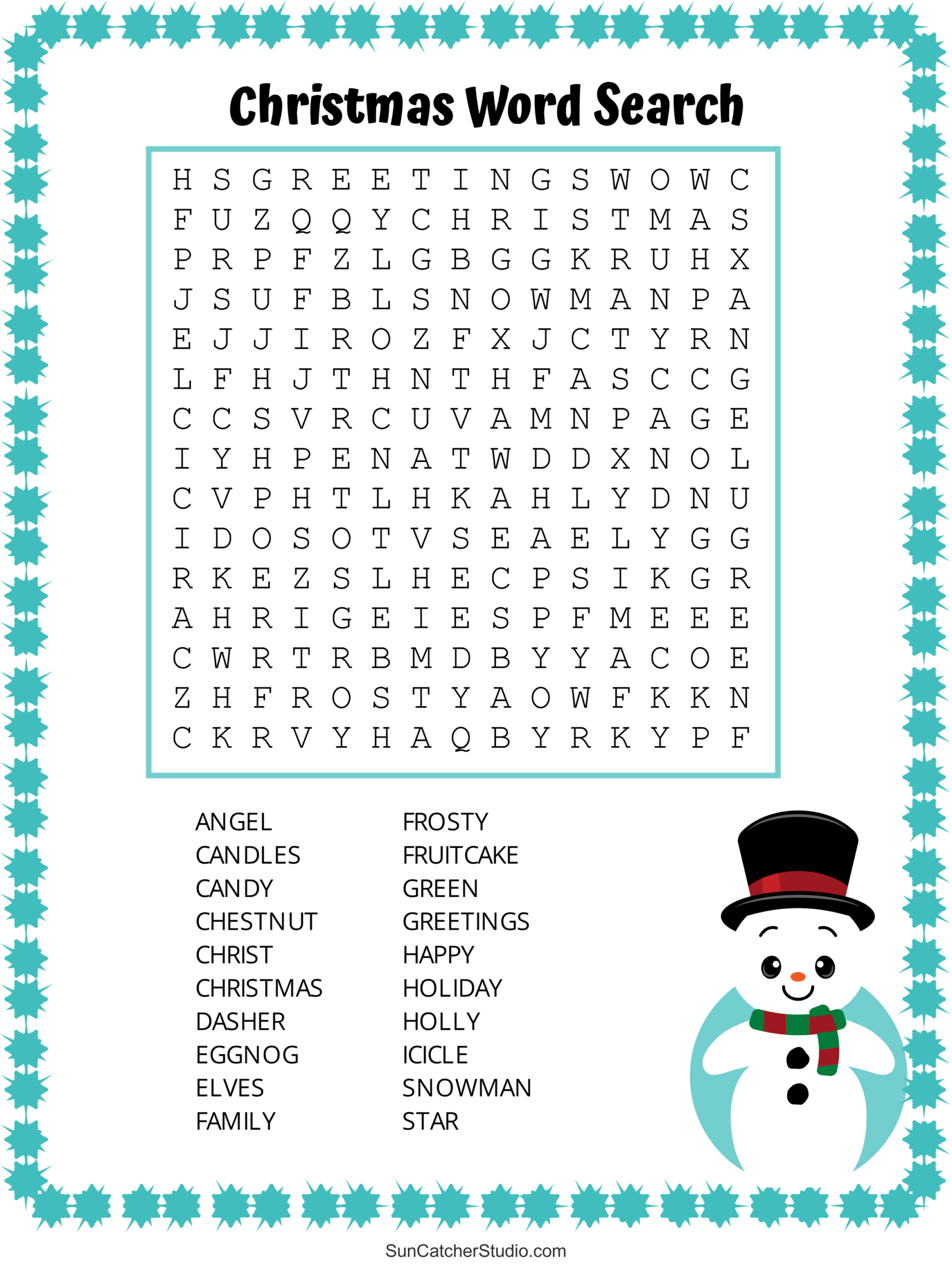 Christmas Word Search Christmas Word Search