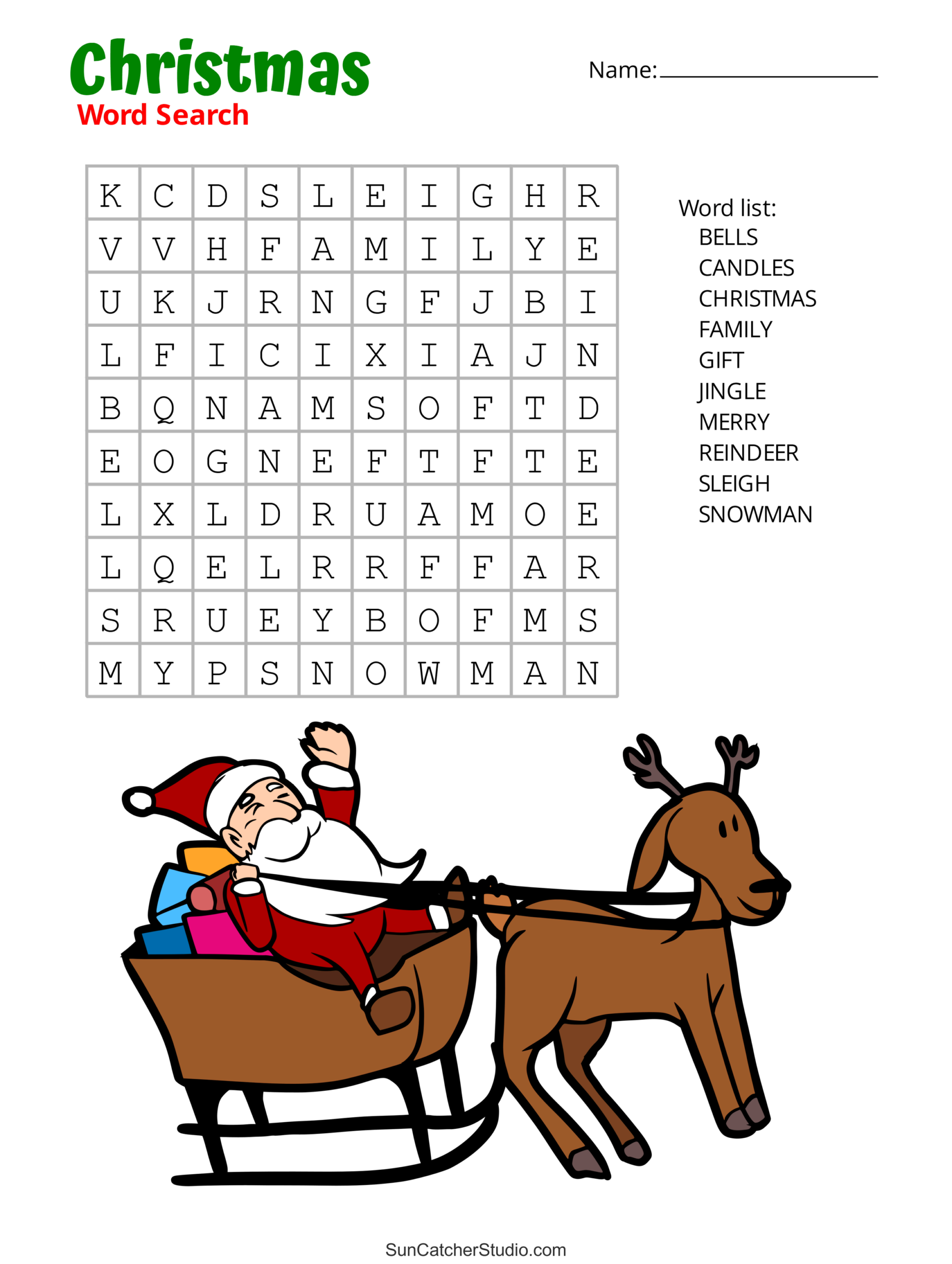 christmas puzzle worksheets