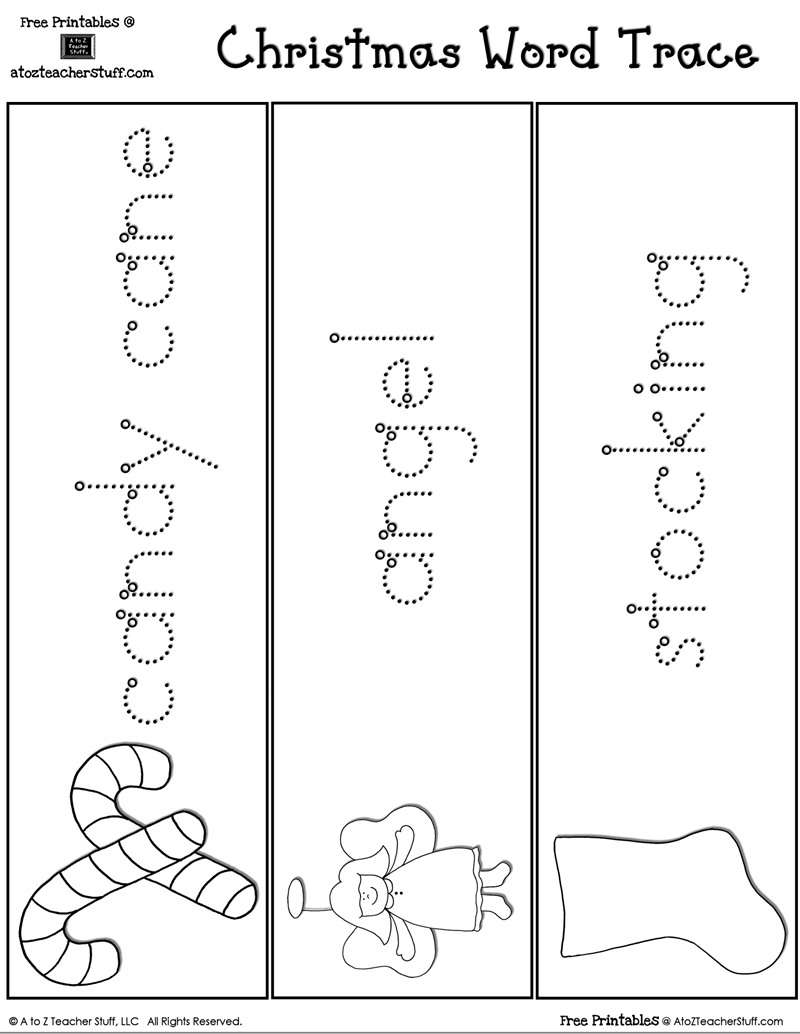 Christmas Word Tracing Practice Christmas Word Tracing Practice