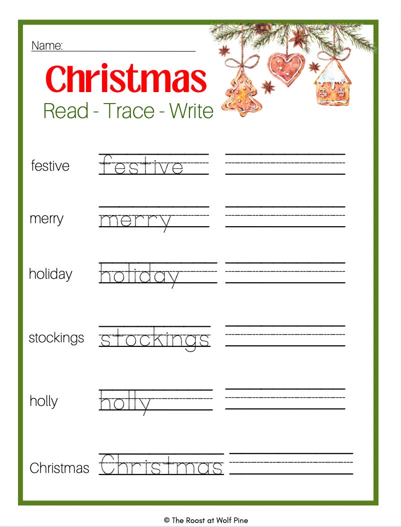 Christmas Worksheets Second Grade