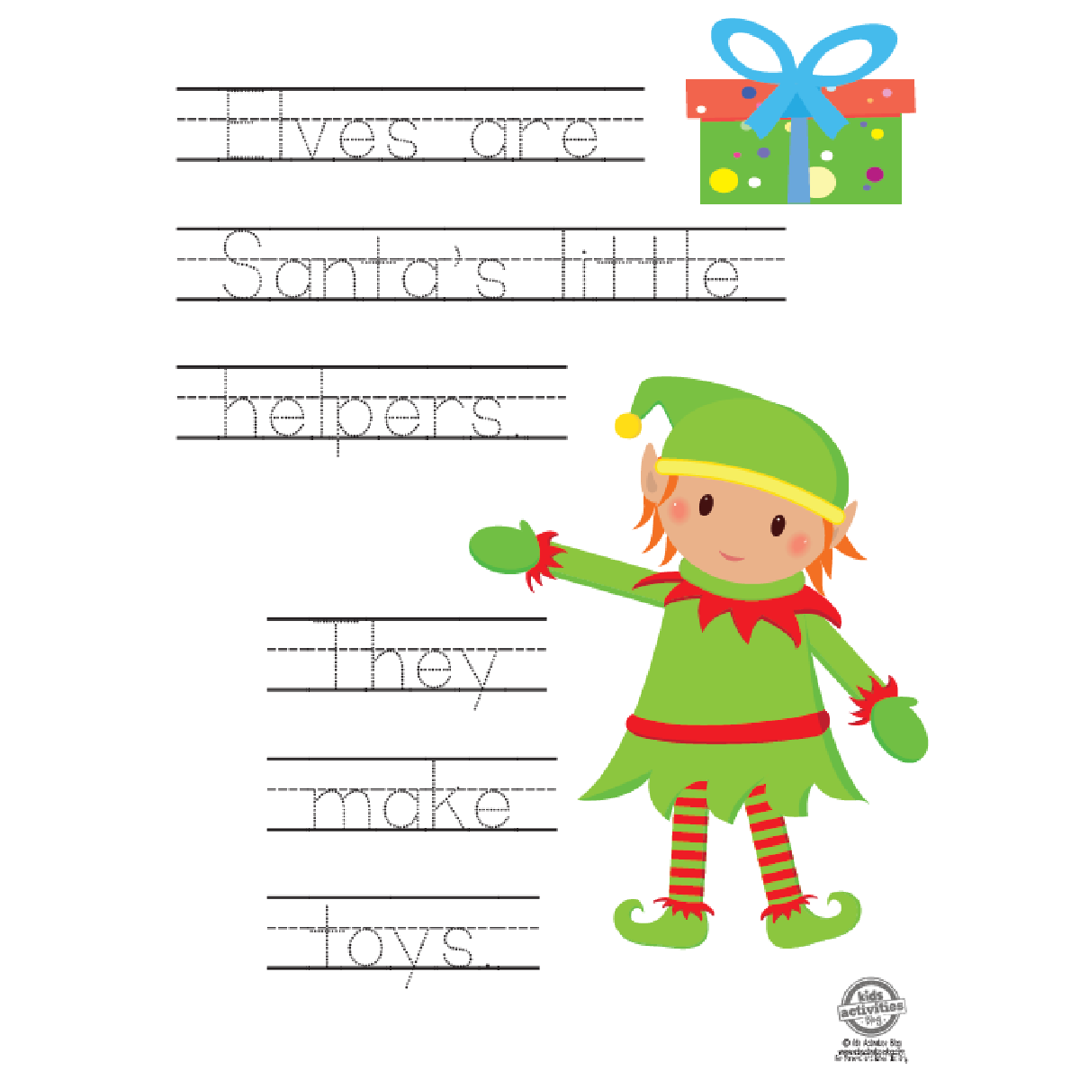 christmas writing worksheets printable