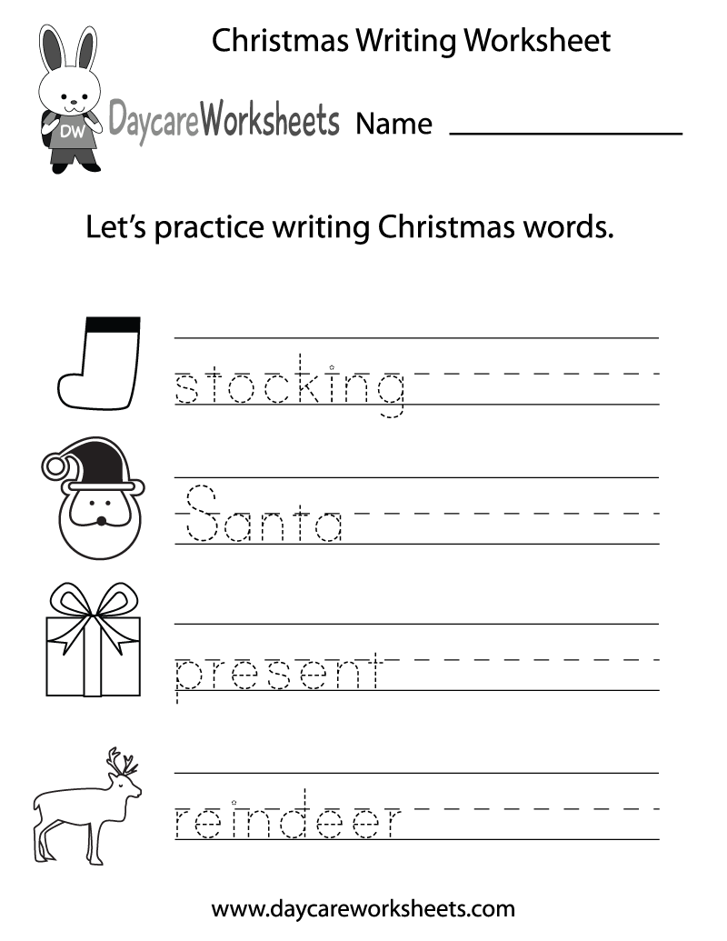 Christmas Writing Worksheet
