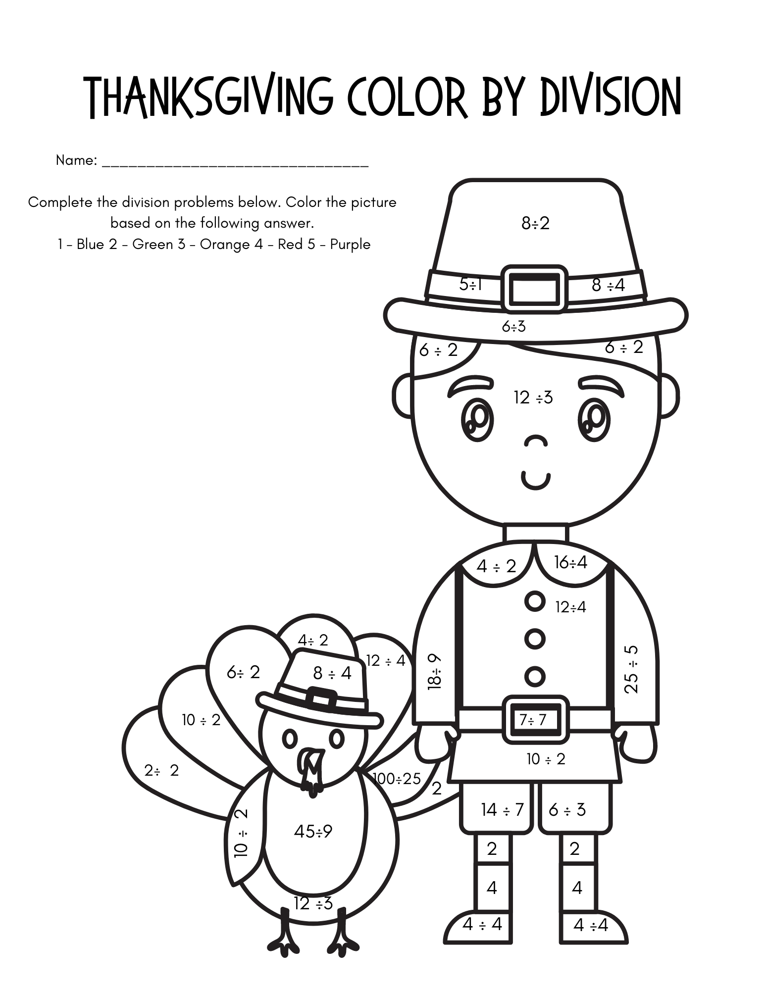 thanksgiving division worksheets thanksgiving division worksheets