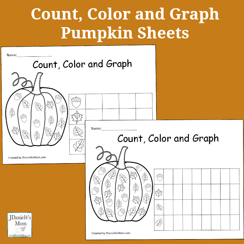 Count Color Graph Pumpkin Sheets Count Color Graph Pumpkin Sheets