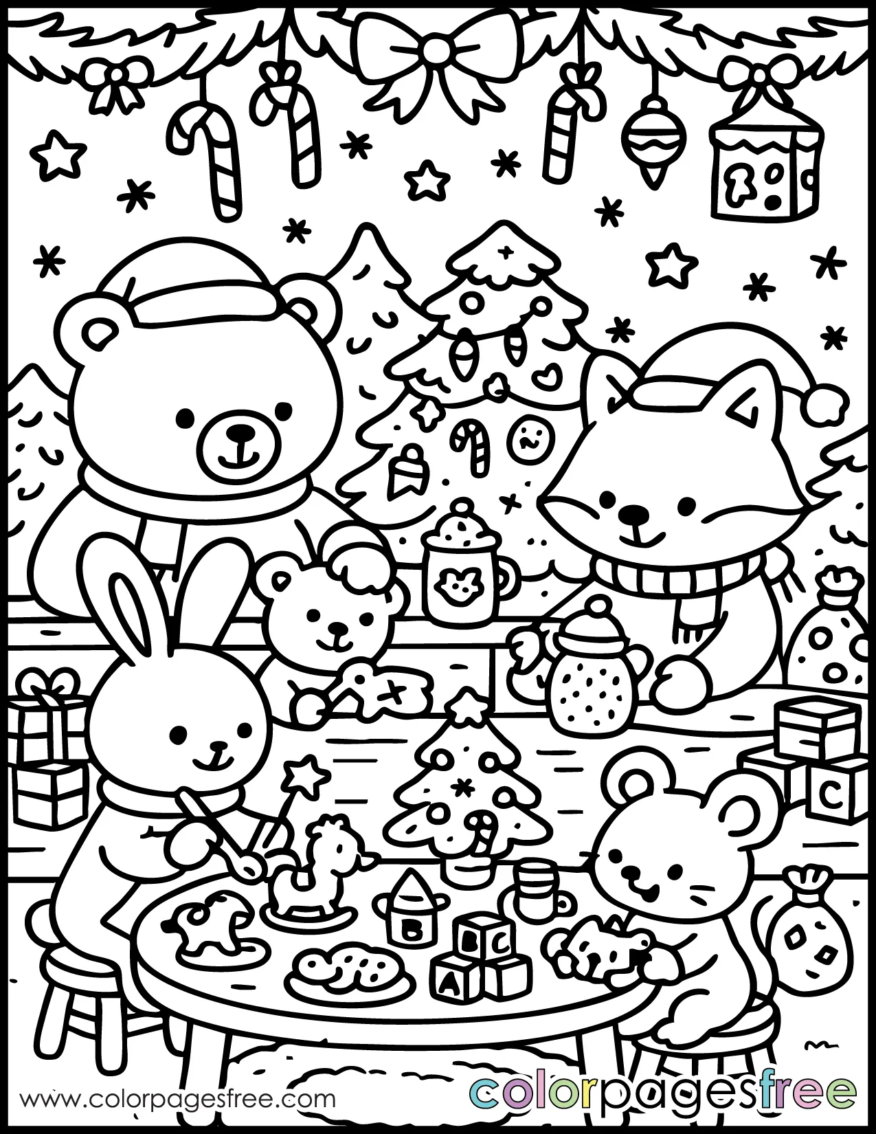 Cozy Christmas Coloring Pages Free 779