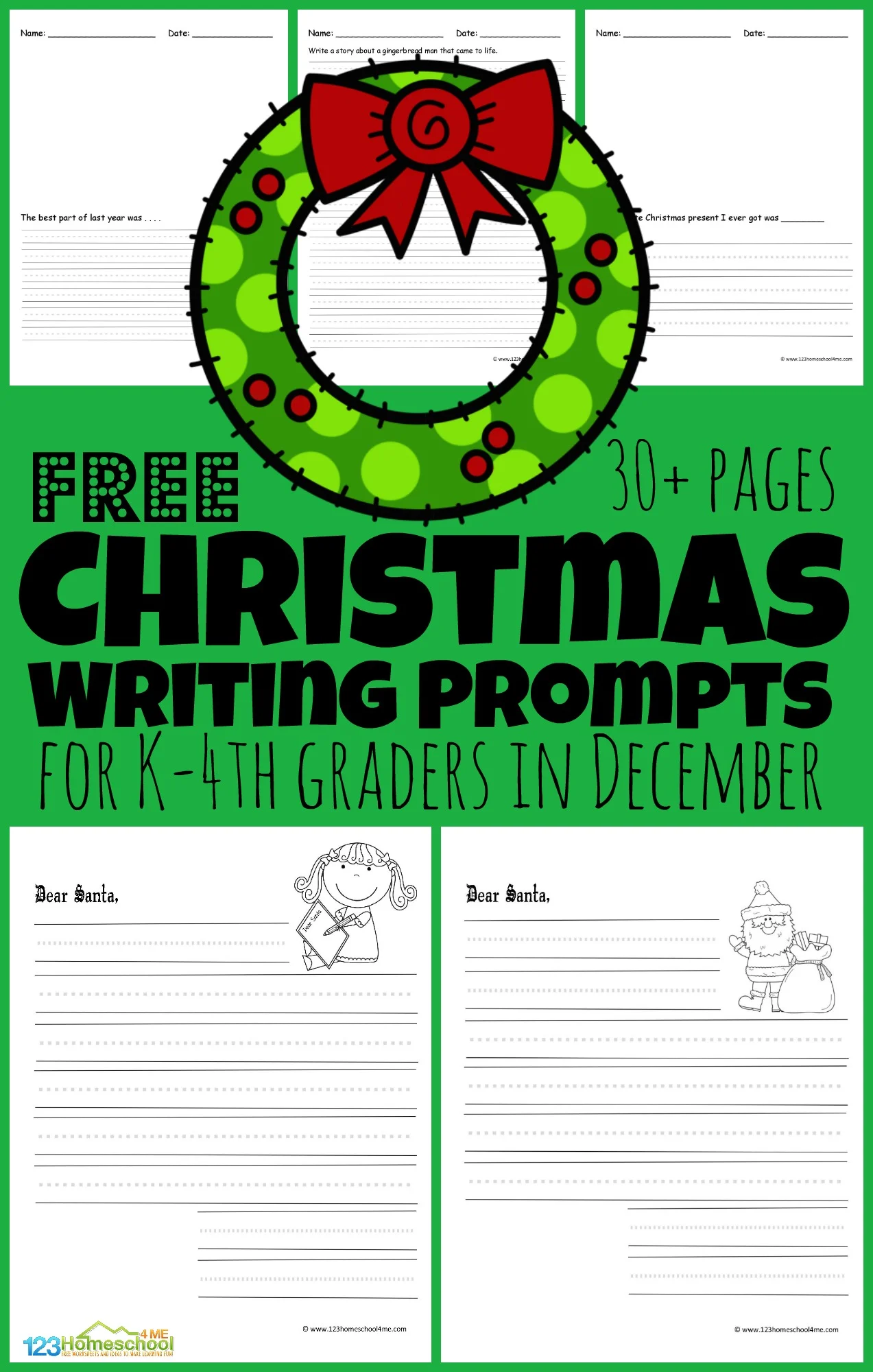 christmas writing worksheets