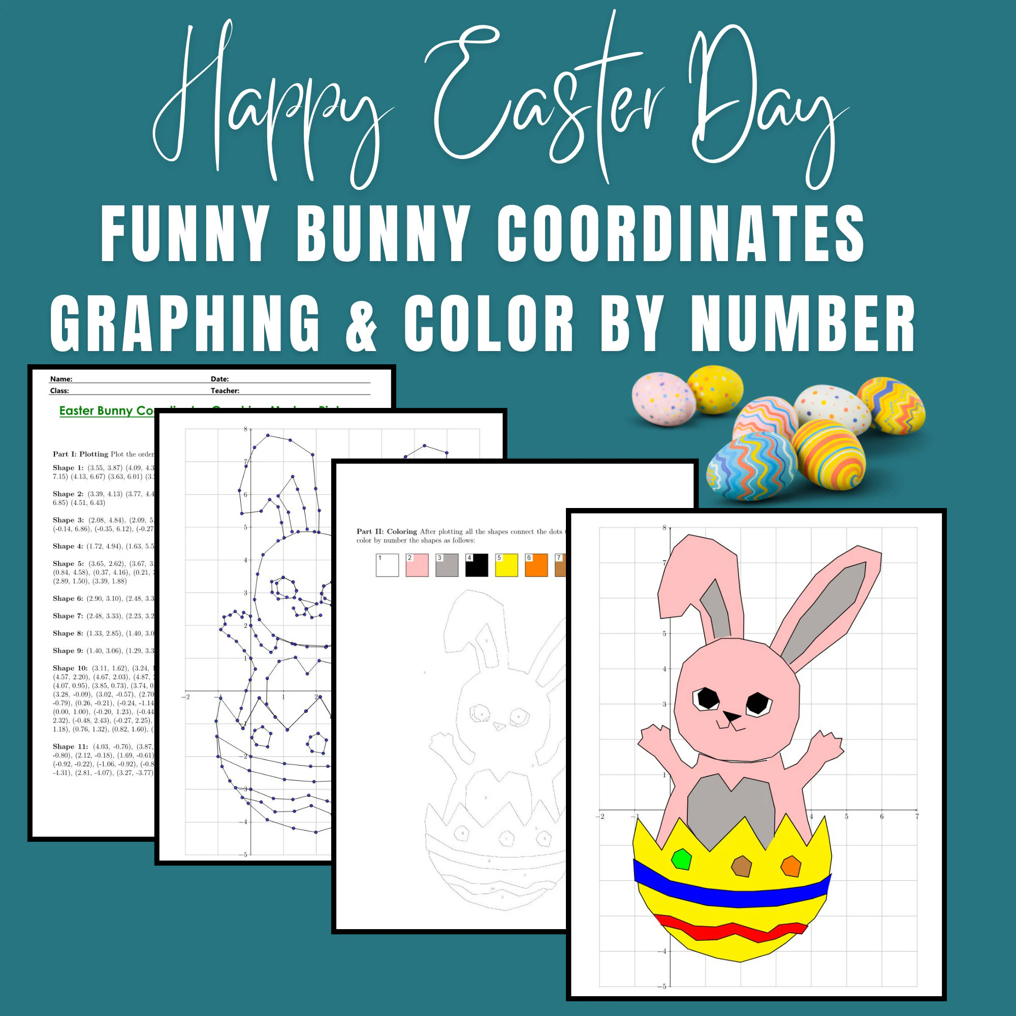 Easter Bunny Coordinate Graphing Picture Easter Bunny Coordinate Graphing Picture