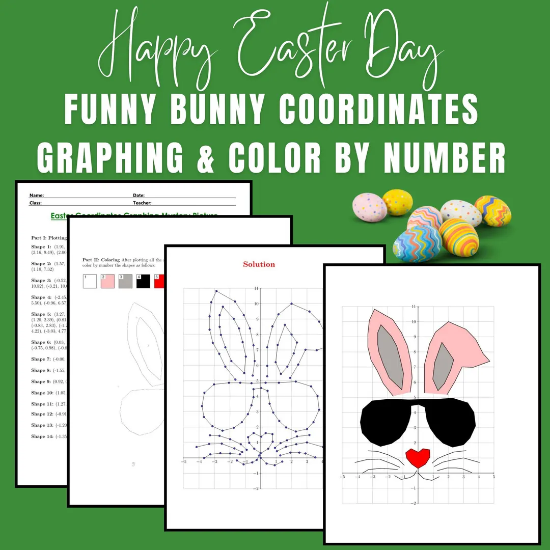 Easter Bunny Coordinate Graphing Picture Easter Bunny Coordinate Graphing Picture
