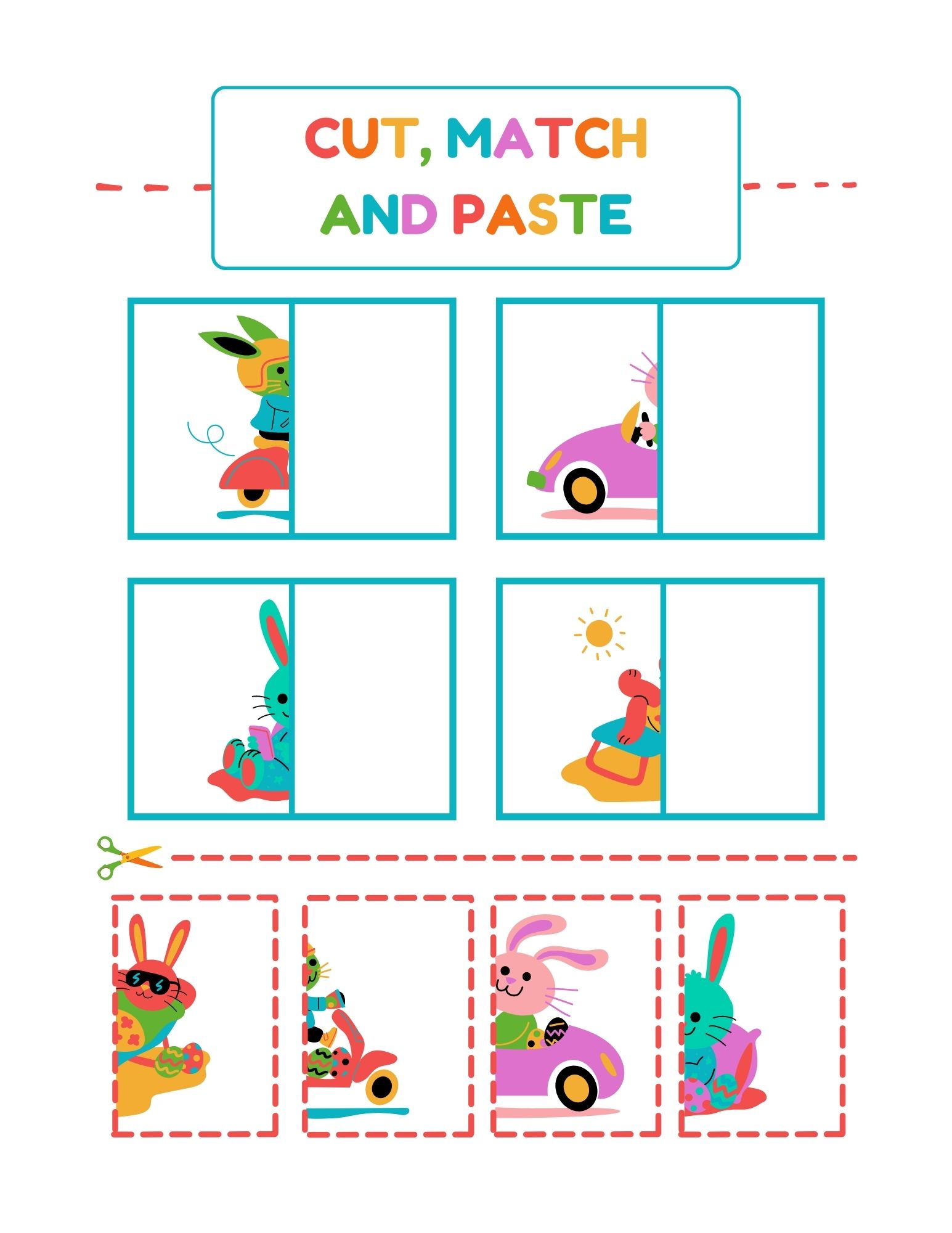 easter cut and paste worksheets easter cut and paste worksheets