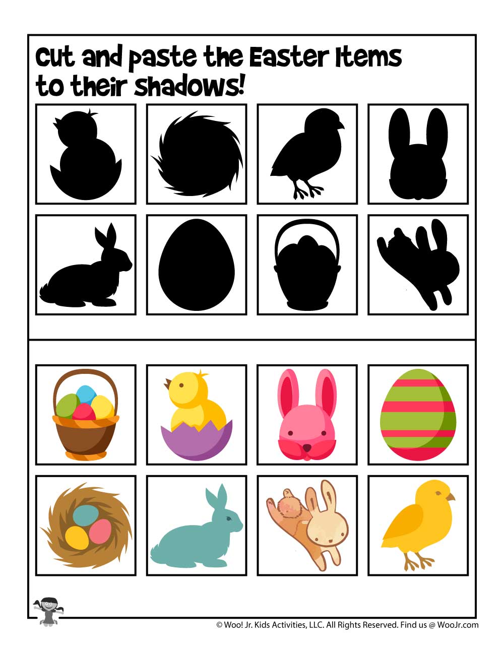 Easter Cut And Paste Puzzles Easter Cut And Paste Puzzles