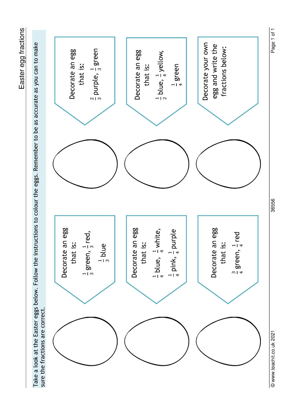 Easter Egg Fractions