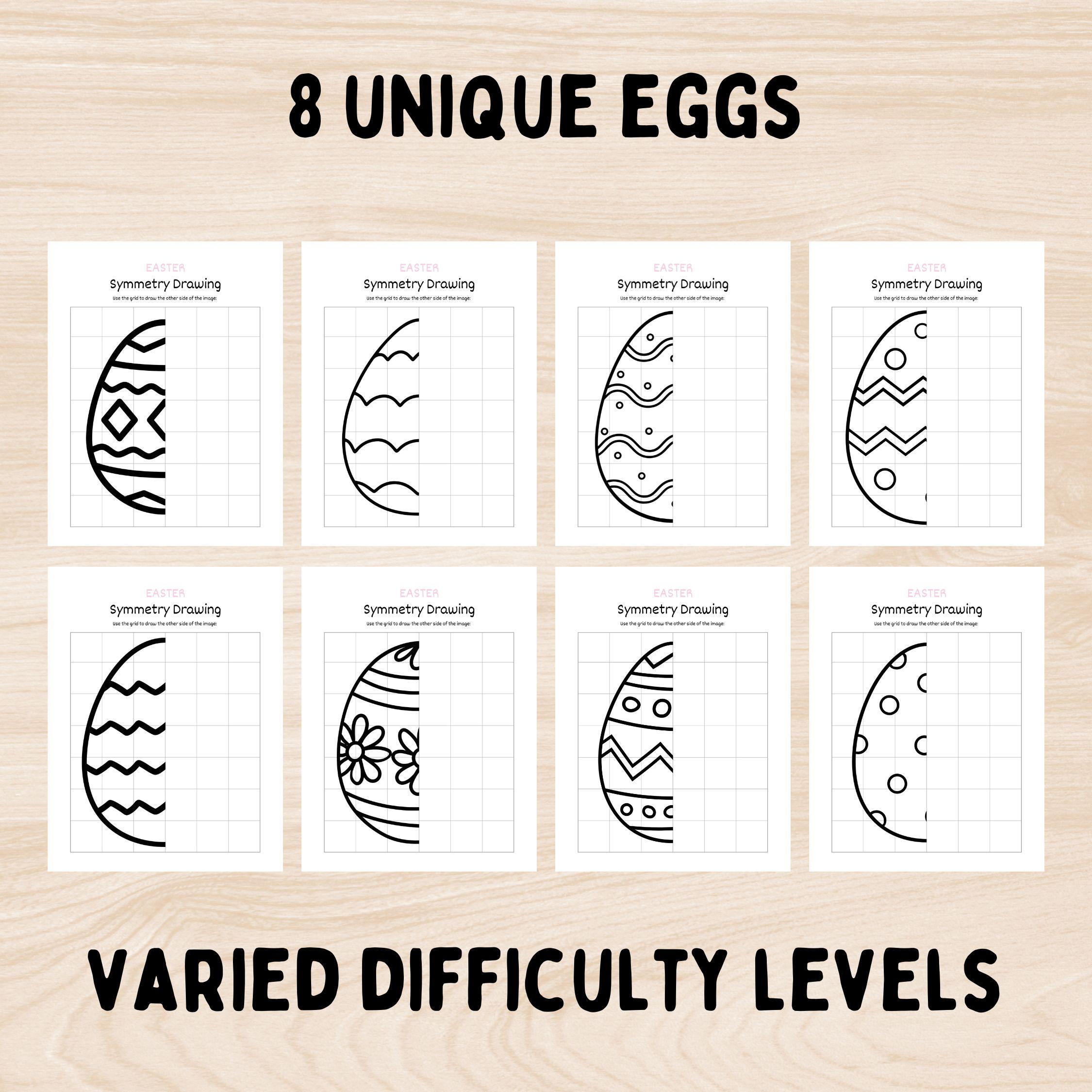 Easter Egg Symmetry Printable Activity Easter Egg Symmetry Printable Activity