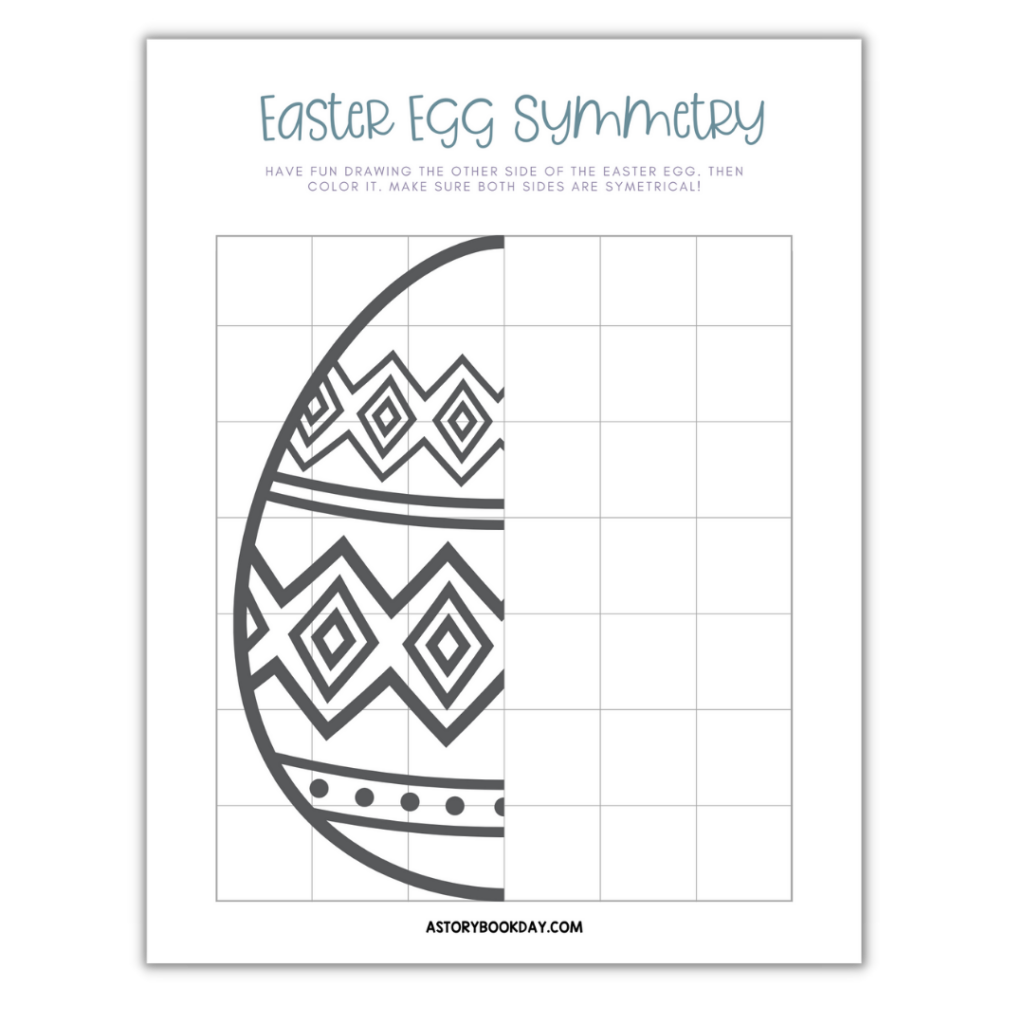 Easter Egg Symmetry Worksheets