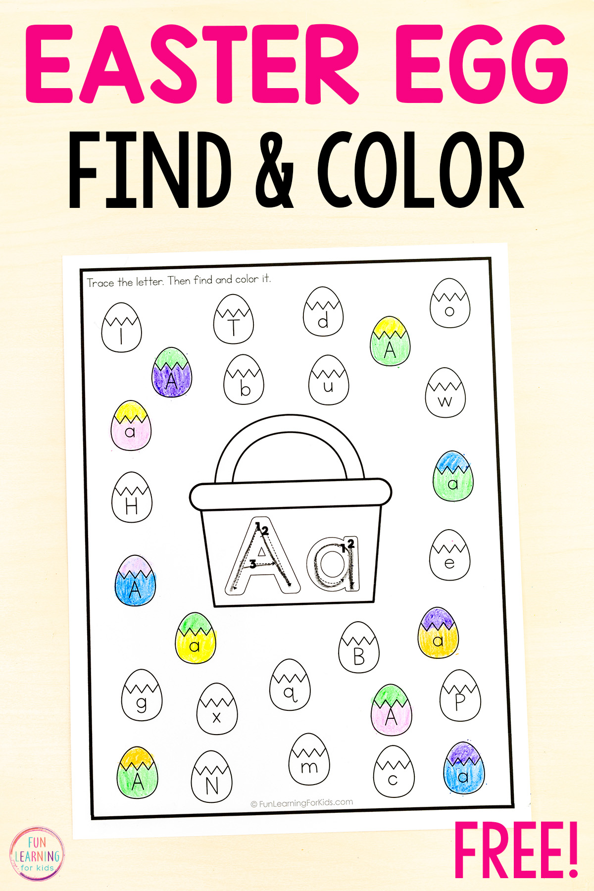 Easter Egg Trace And Color The Letter Worksheets A Fun Alphabet Activity For Spring
