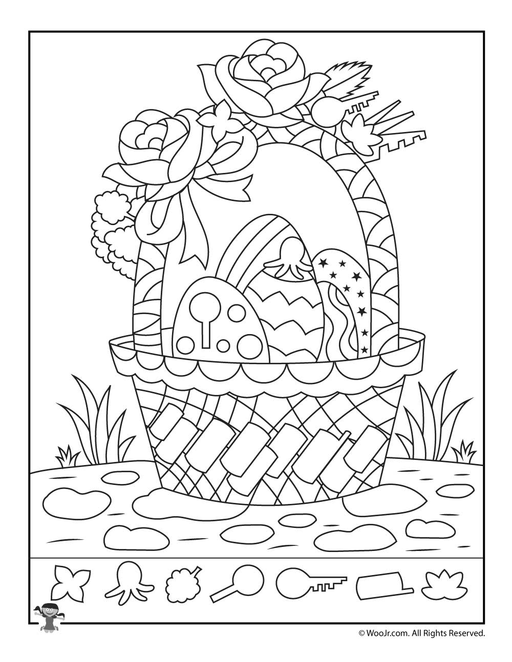easter egg hidden picture worksheets