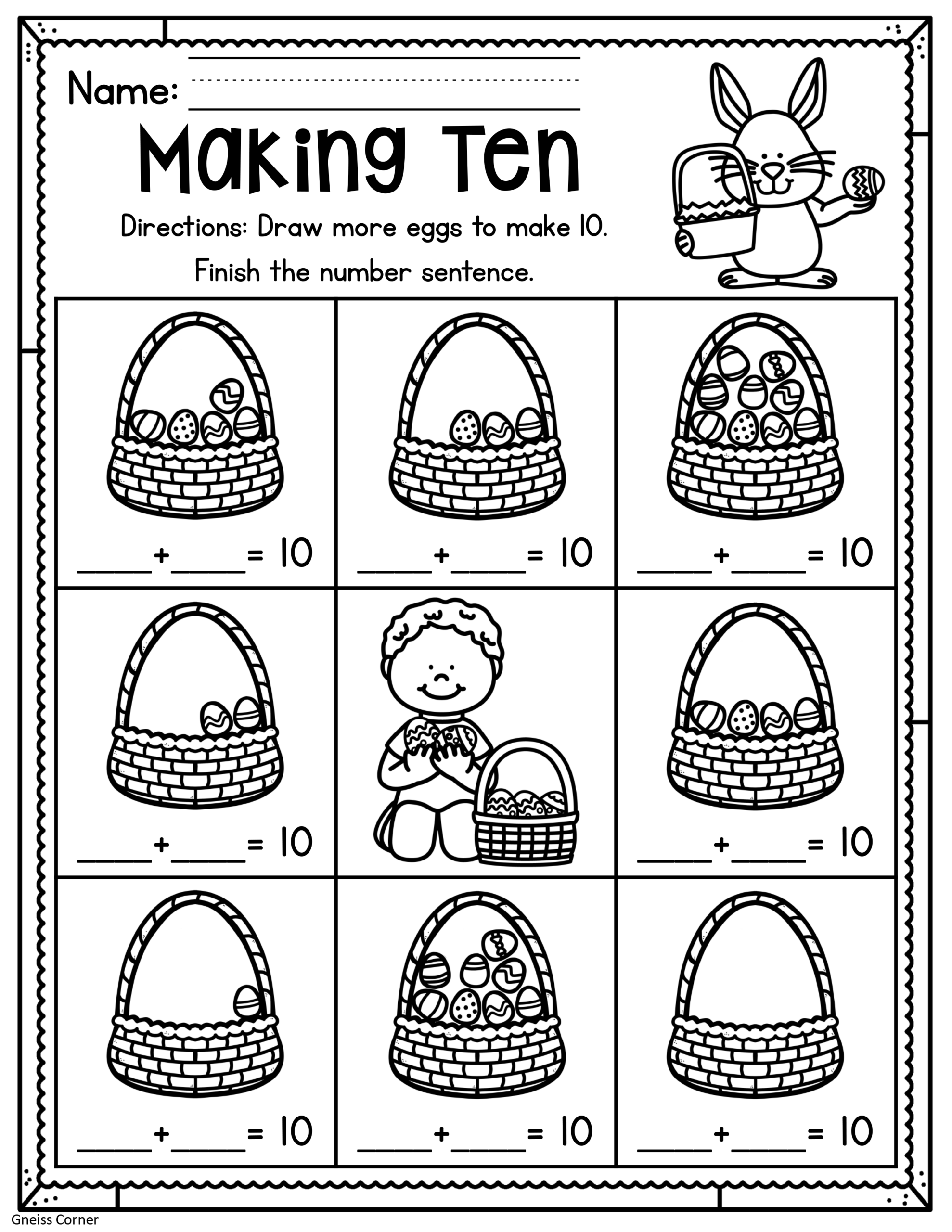 Easter Kindergarten Worksheets April Distance Learning Easter Kindergarten Worksheets April Distance Learning