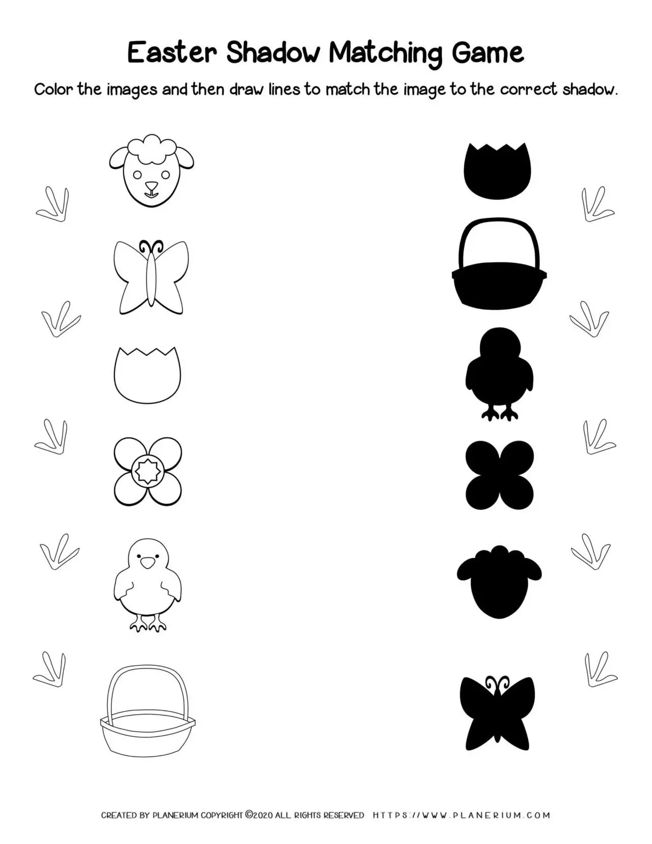 Easter Matching Items Worksheet Easter Matching Items Worksheet