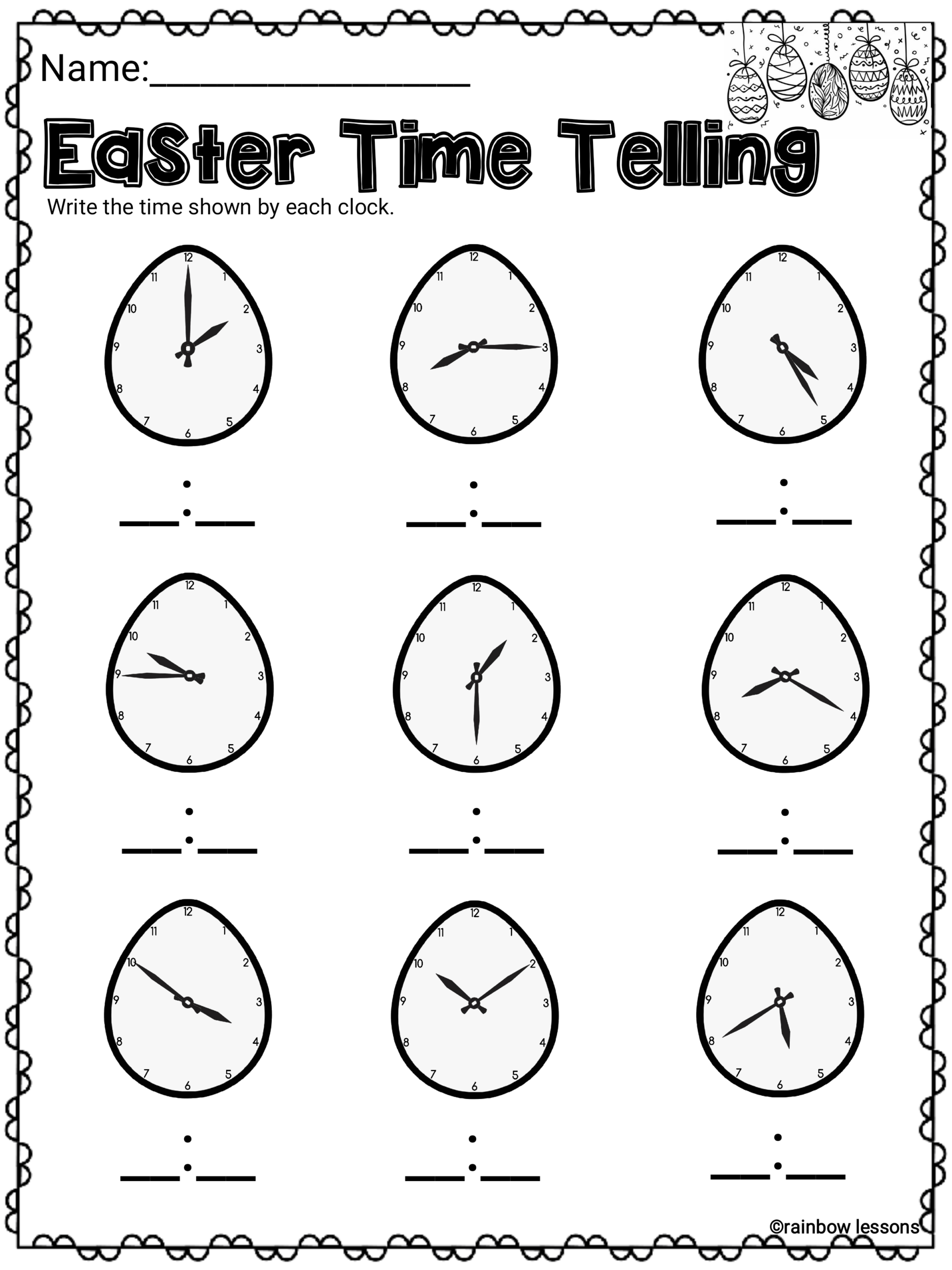 Easter Math And Literacy Worksheets
