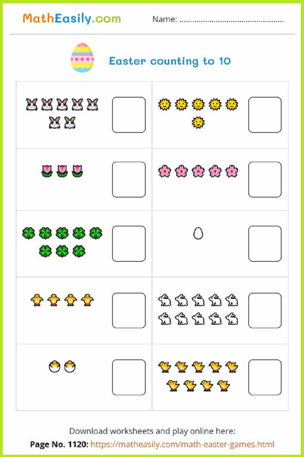 Easter Math Worksheets Easter Math Worksheets
