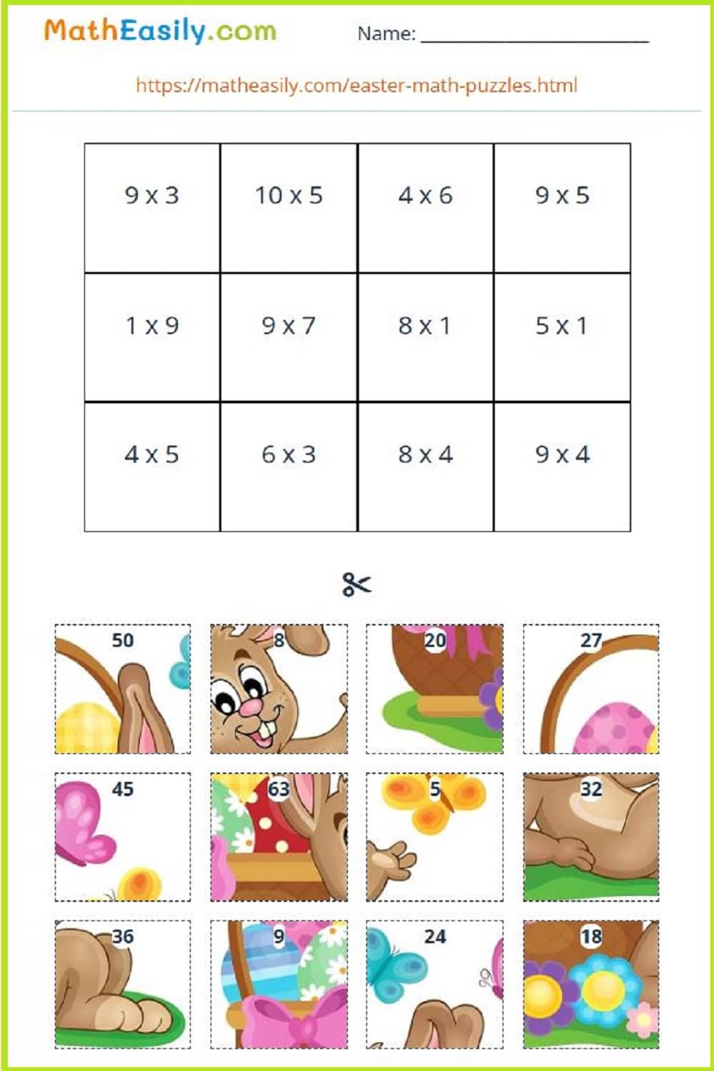 Easter Math Worksheets Easter Math Worksheets