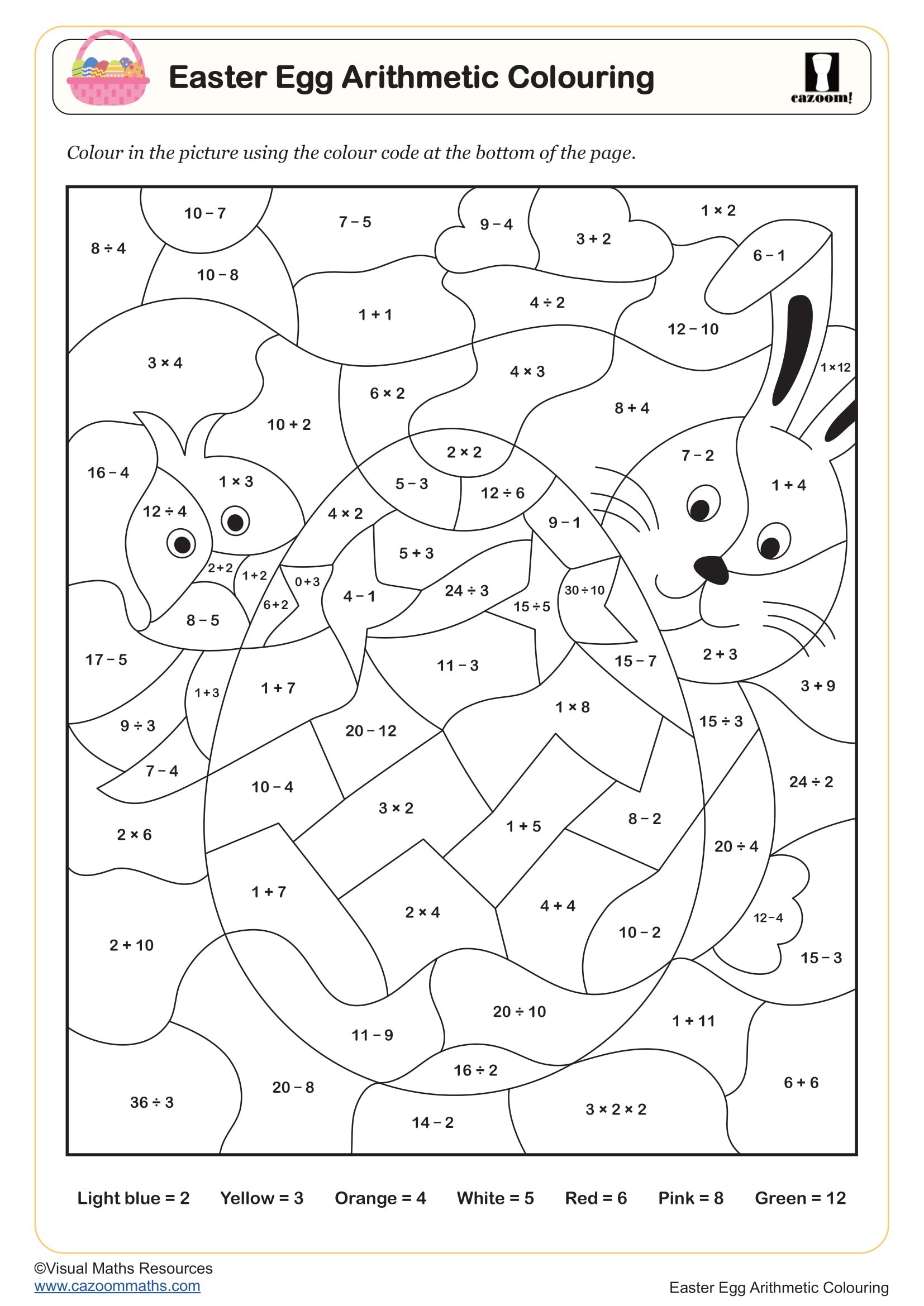 Easter Maths Worksheets Easter Maths Worksheets