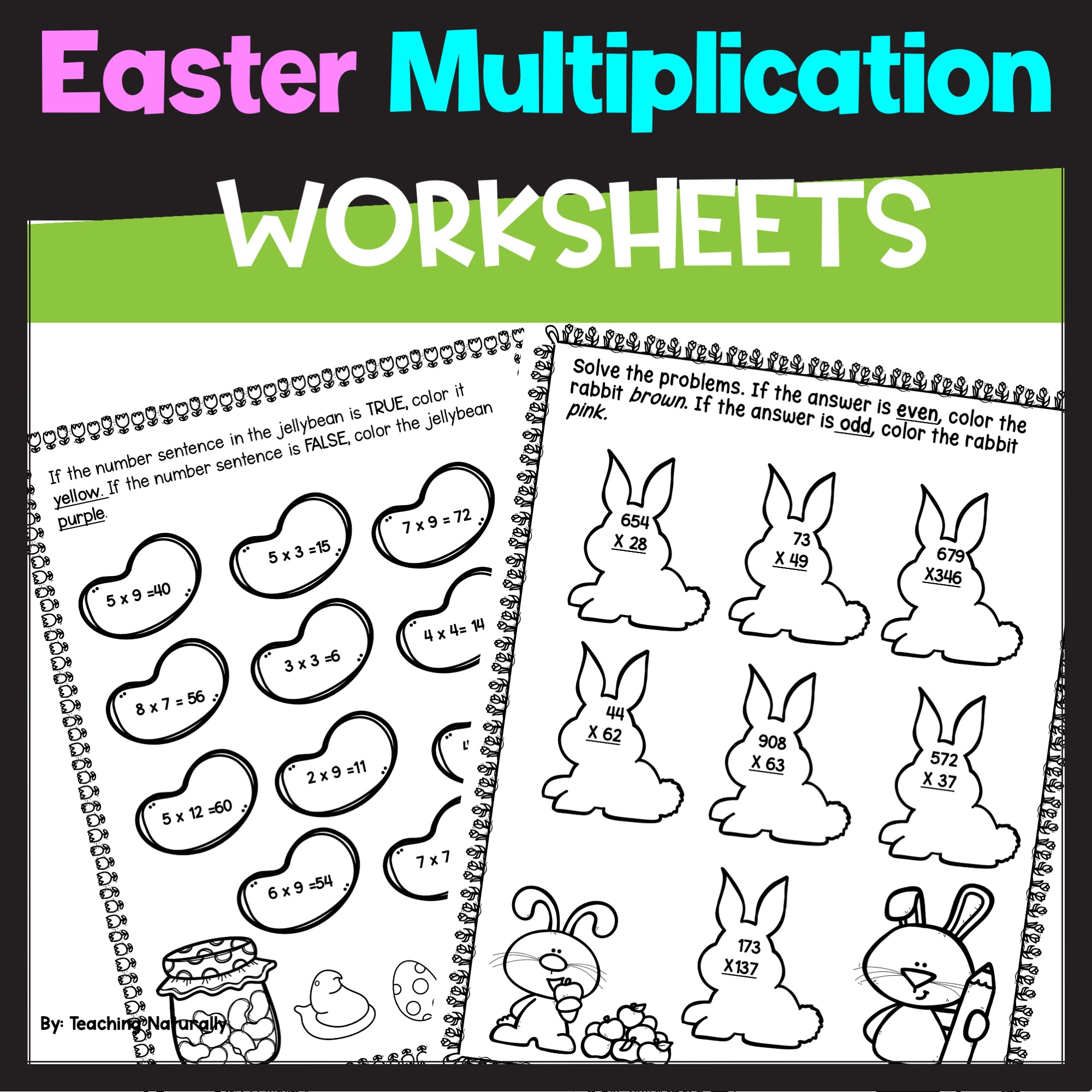 Easter Multiplication Practice Printable Worksheets No Prep Multiplication Fact Fluency Easter Multiplication Practice Printable Worksheets No Prep Multiplication Fact Fluency